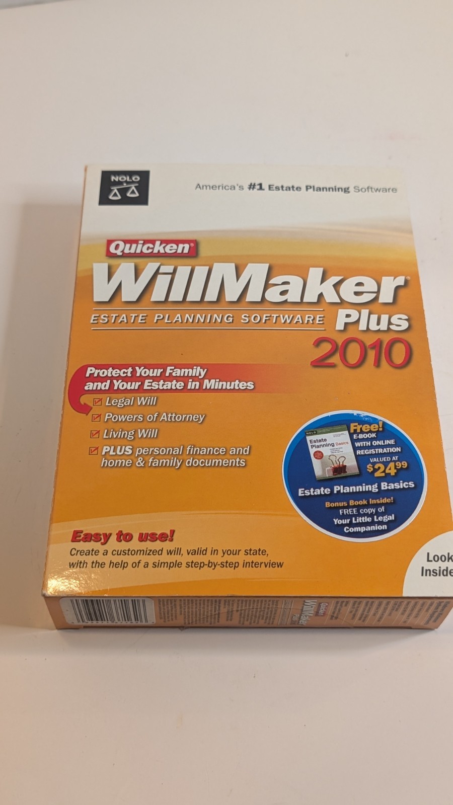 Quicken WillMaker Plus 2010 Estate Planning Software Legal Will CD-ROM Nolo