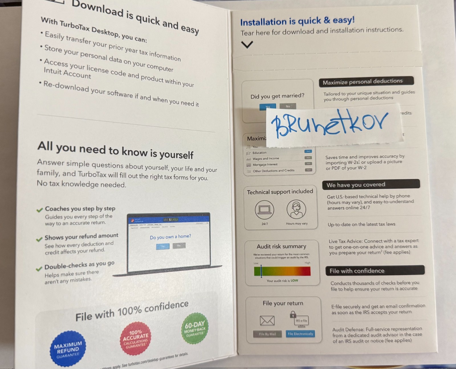Intuit Turbotax Deluxe 2024 Federal & State & 5 Free Federal E-Filings