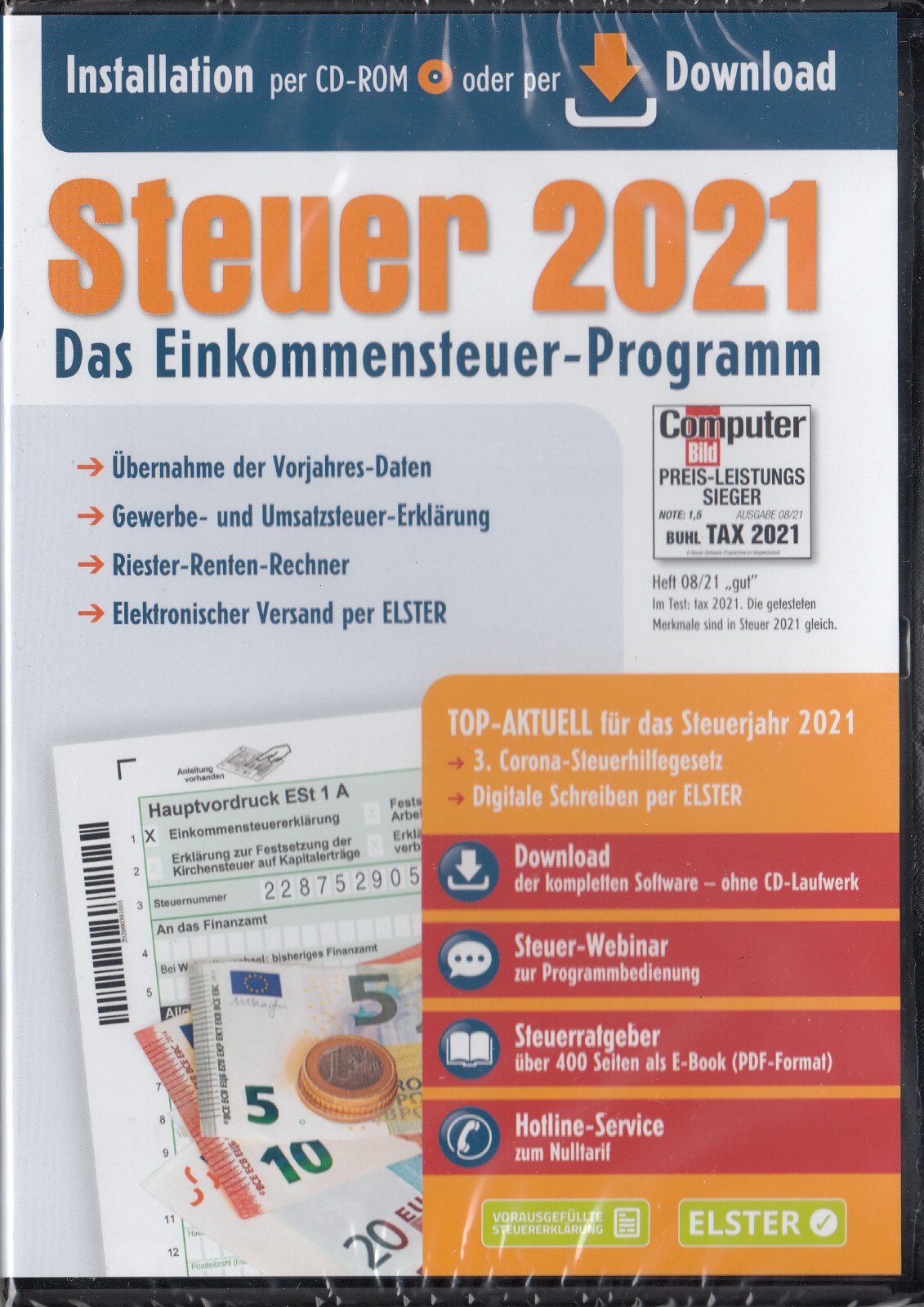 Aldi DVD Tax Software Tax Return Program by WISO with ELSTER + TOP/NEW