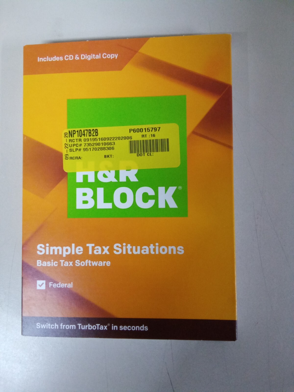 H&R Block Basic Tax Software Mac Windows 2019 – RETAIL PACKAGING. CD and digital