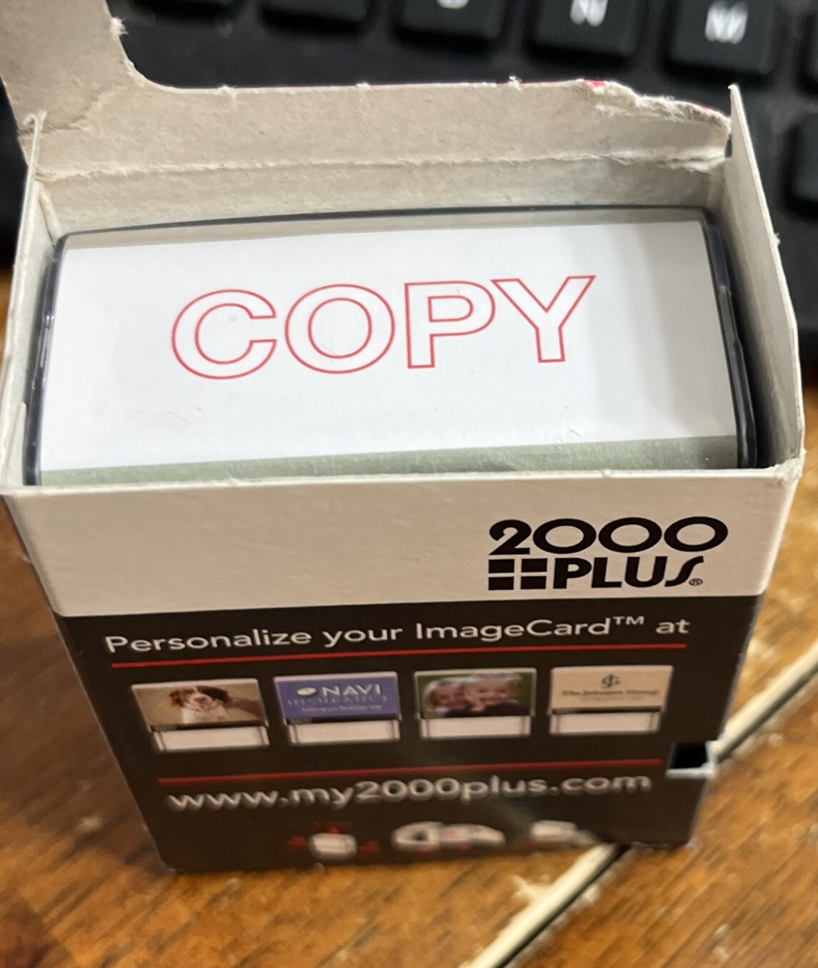 Tenenz Tax & Accounting Products 2000 Plus “COPY” Stamp With Open Box Red Ink