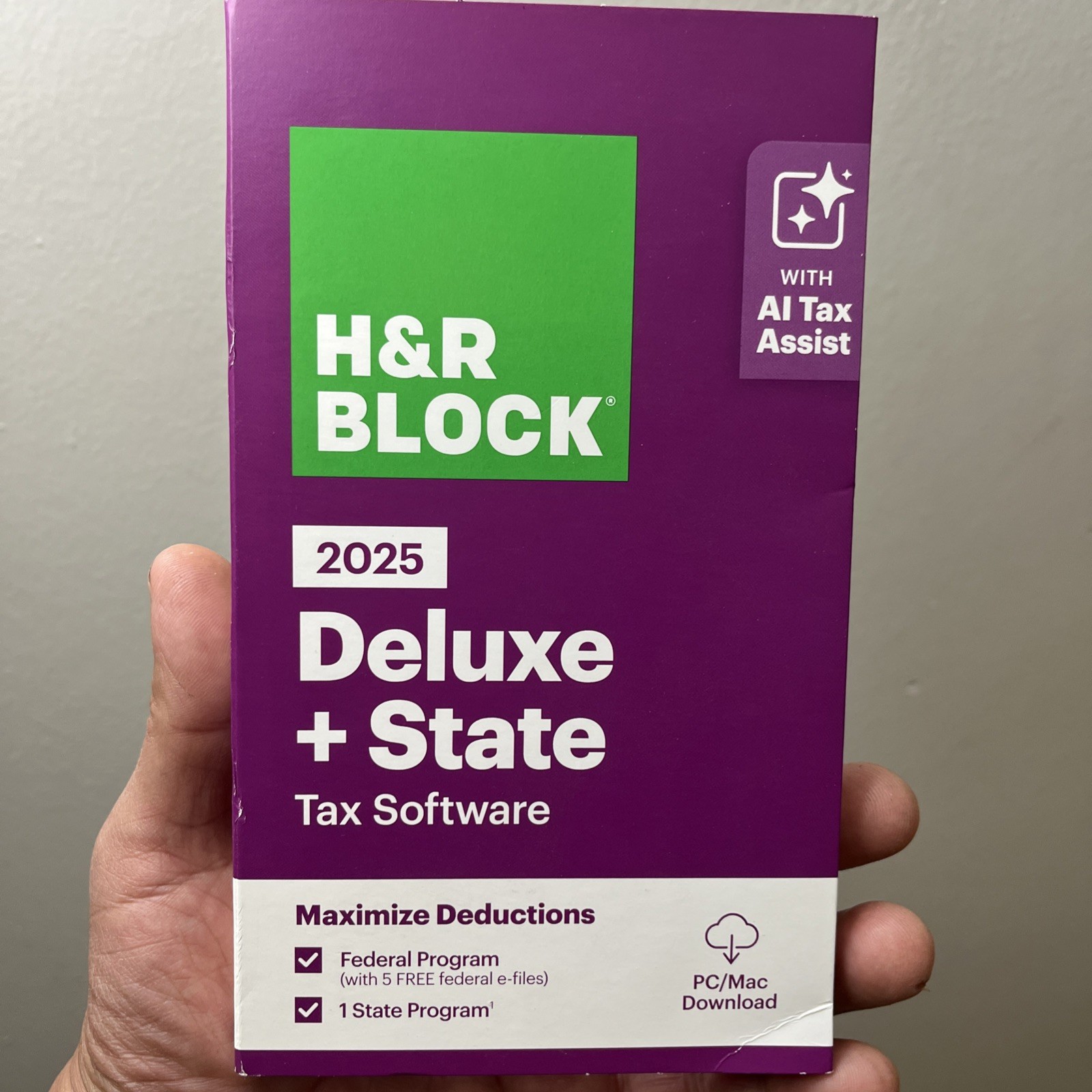 NEW H&R Block Tax Software Deluxe + State 2025 PC/Mac (SAME DAY CODE ) READ