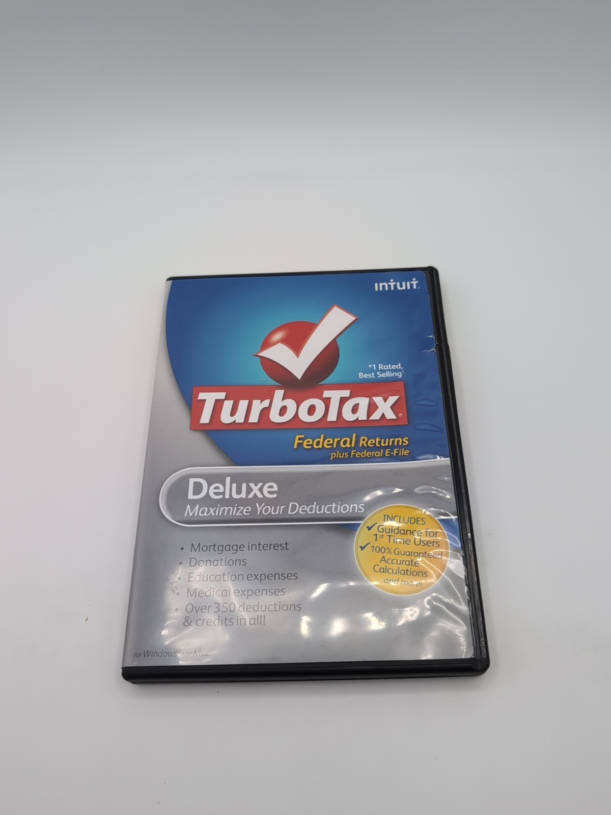 Turbo Tax Deluxe 2010 Federal Returns plus Federal E-File DISC ONLY READ