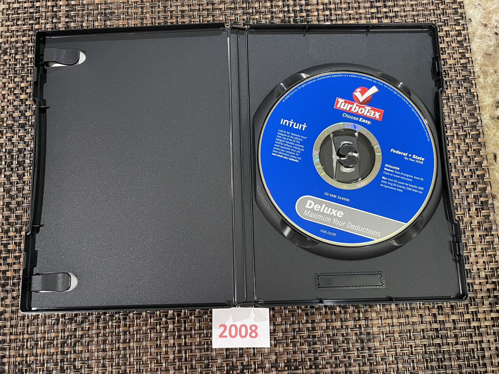 ✅Turbo Tax Deluxe 2008 Federal & State Returns plus Federal E-File in Sleeve