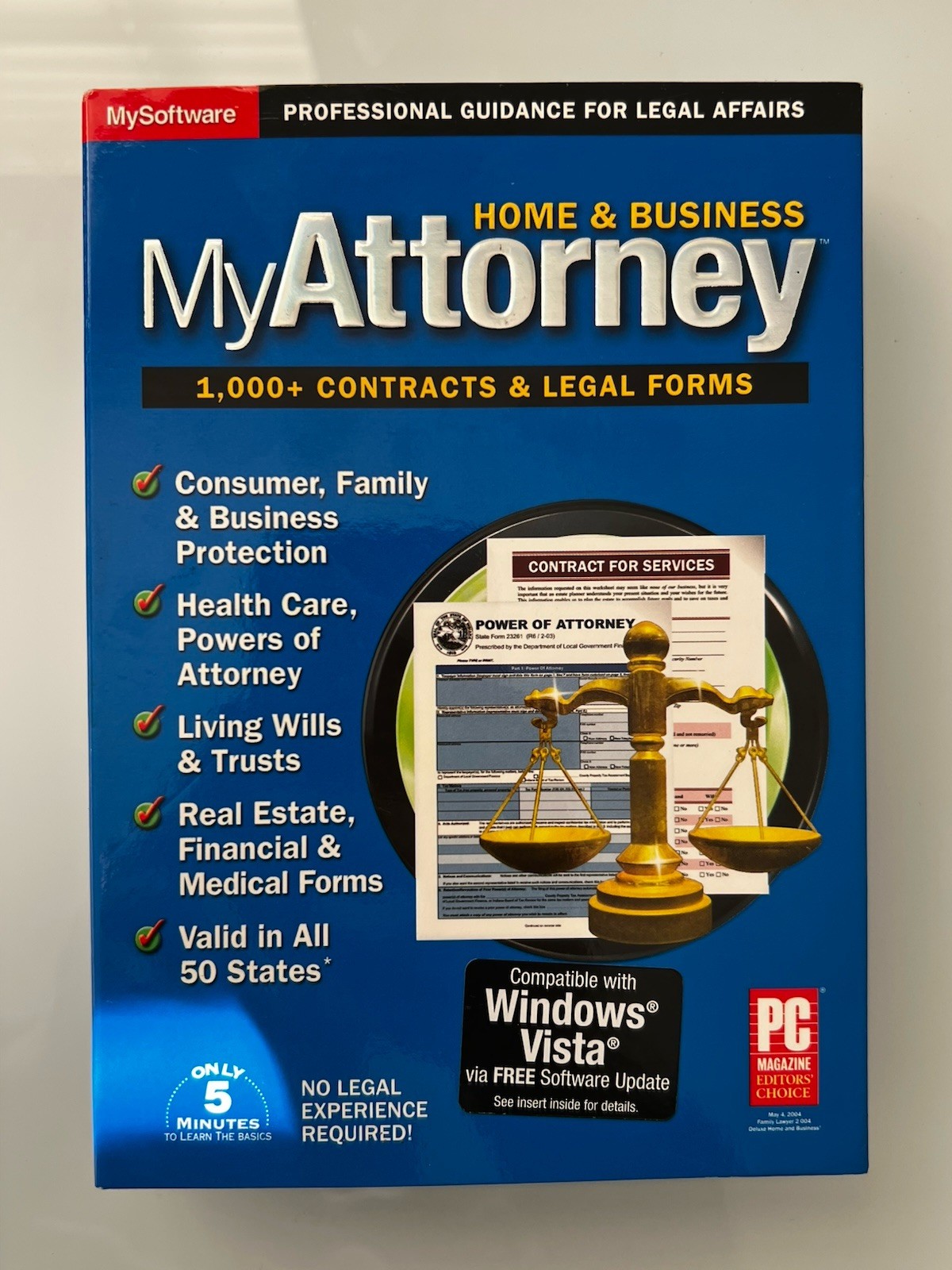My Attorney Home & Business My Software PC Legal Forms Contracts Estate Planning