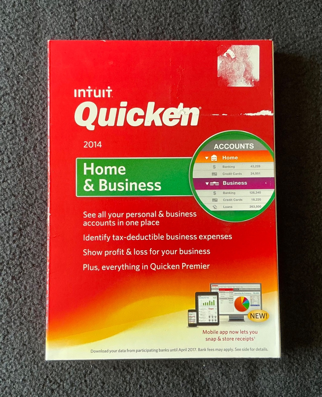 Intuit Quicken 2014 Home & Business Software Disc Windows XP SP3 + Vista SP1/7/8