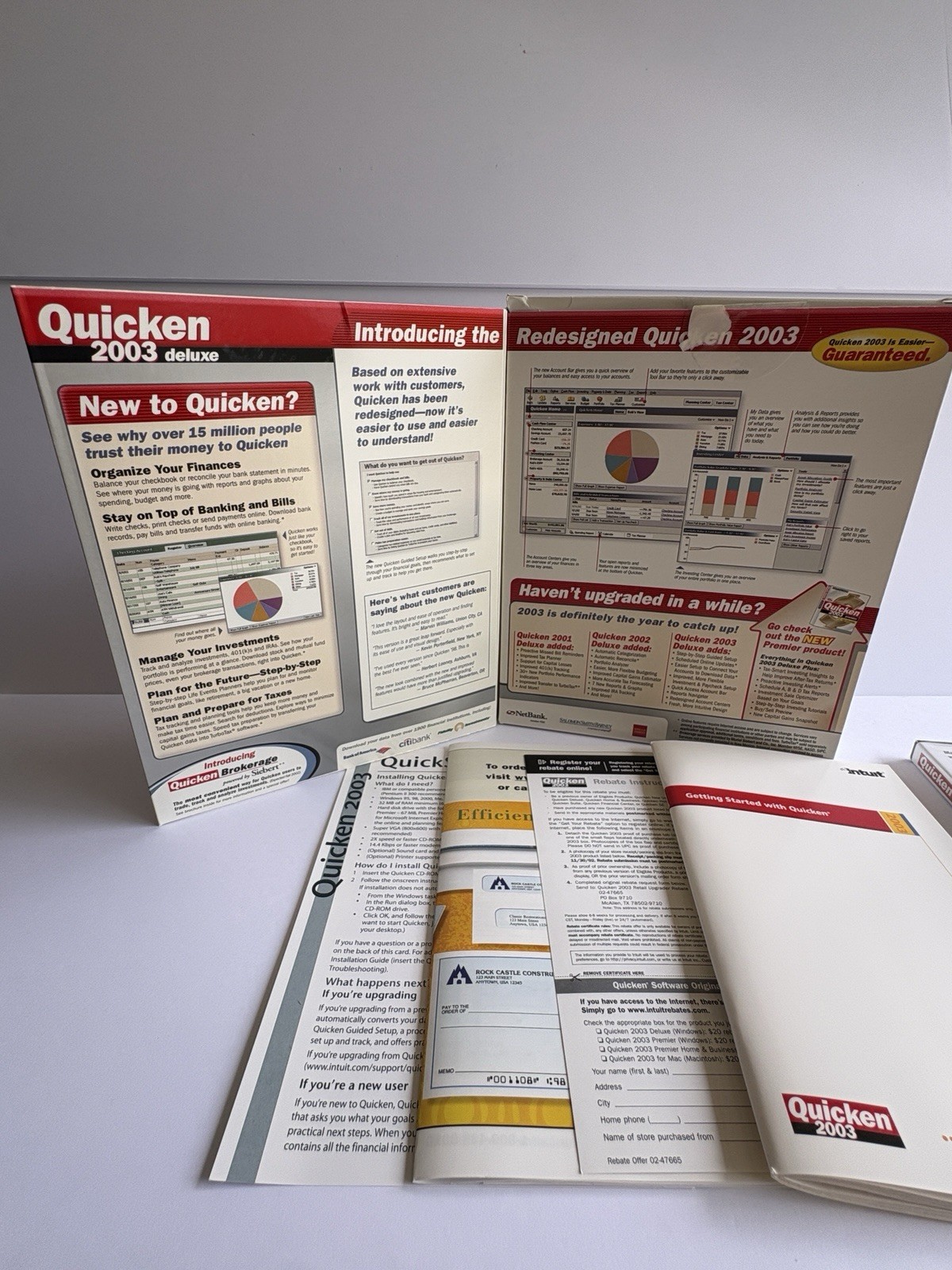 Intuit Quicken 2003 Deluxe Personal Finance CD for Windows 95-XP English