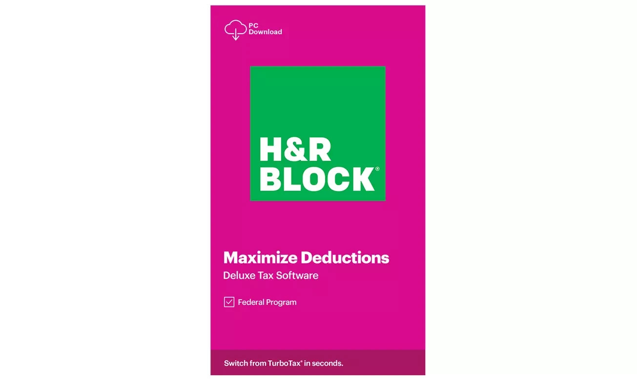 New 2022 H&R Block Tax Software Deluxe Edition for PC/MAC [Key Card]
