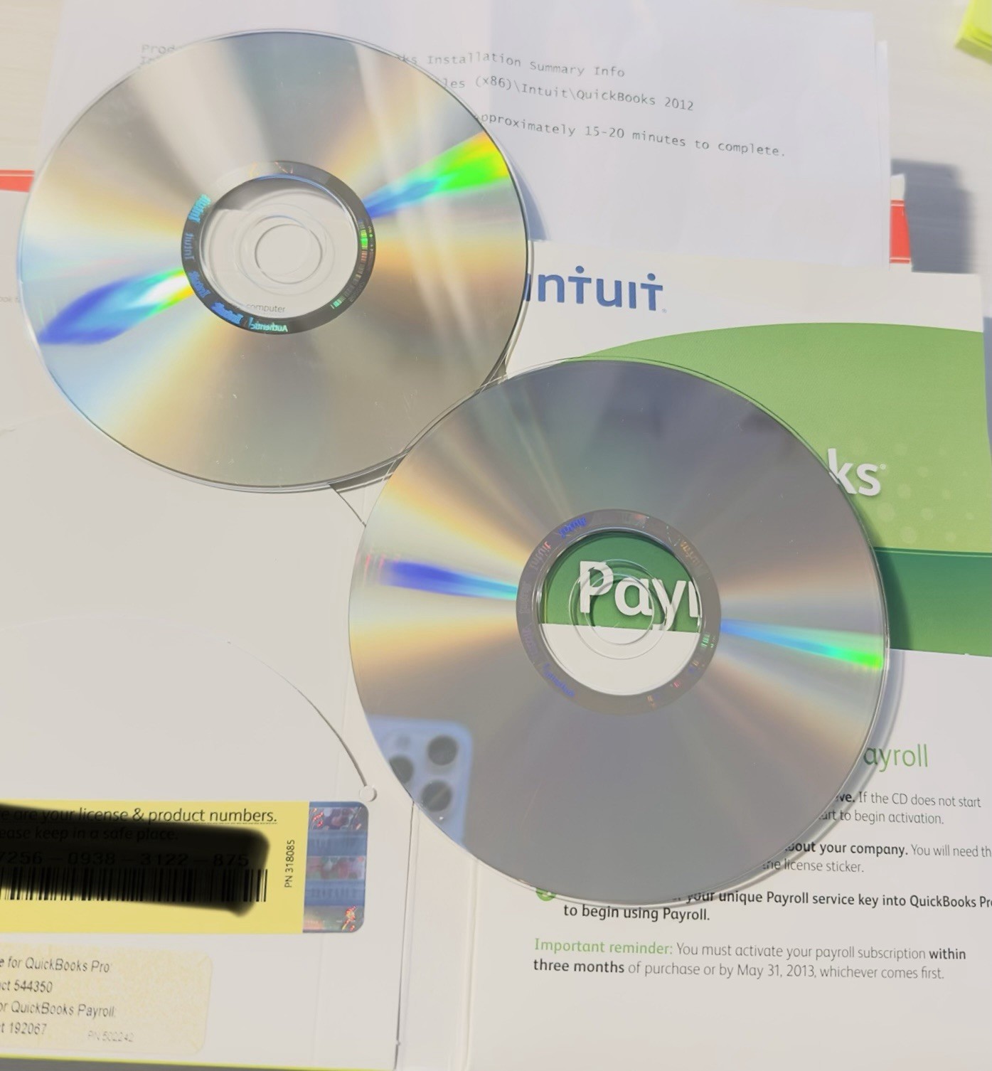 2012 Quickbooks Pro + Payroll 2in1 Value For Win XP7 small Business Accounting