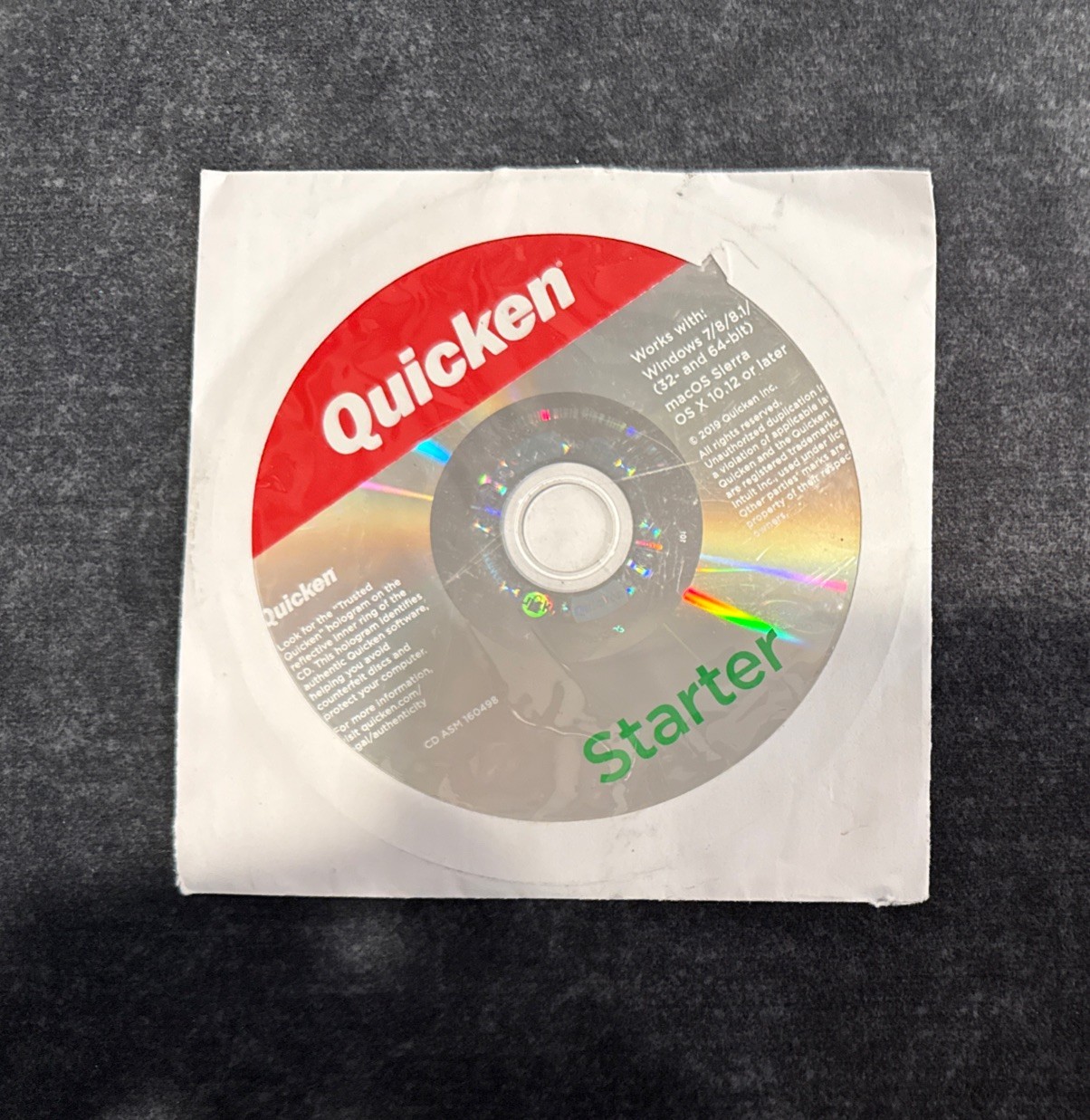Intuit Quicken 2010 Starter Edition Software Disc for Windows XP/Vista/7 ~ LQQK