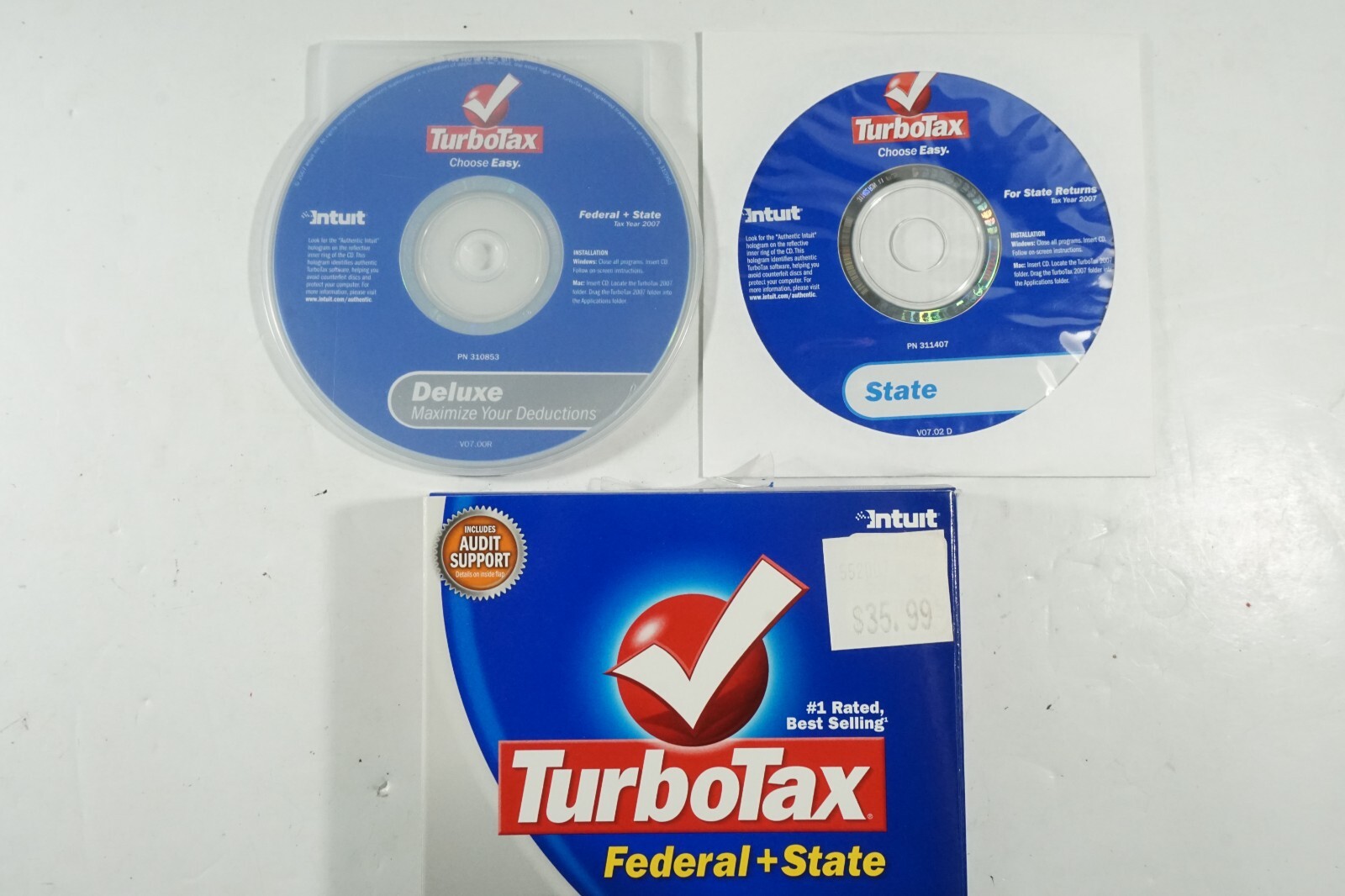 TurboTax Deluxe Federal and State For Windows & Mac – Tax Year 2007, in Box