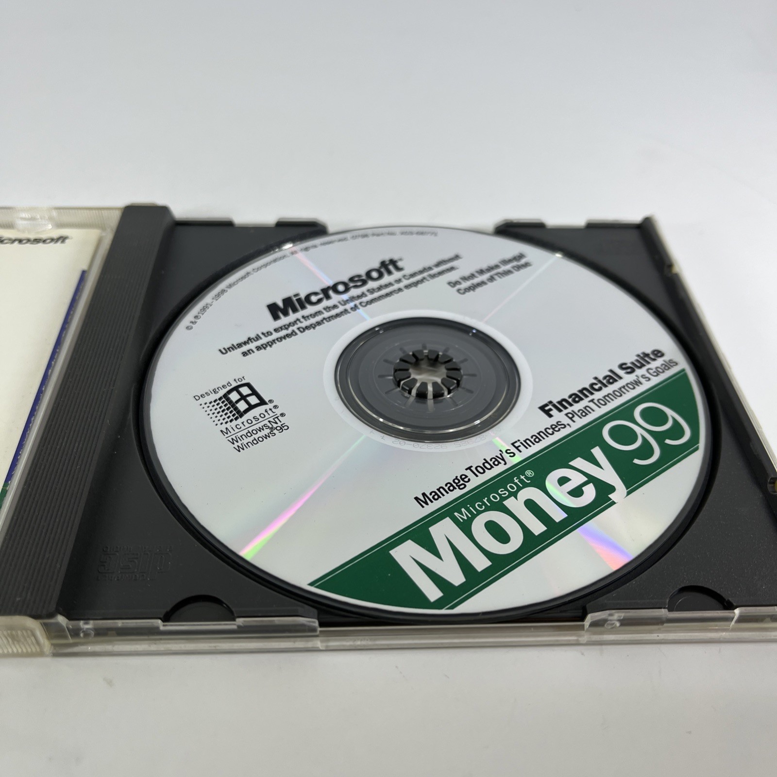 Microsoft Money 99 Financial Suite (1999) Financial Management CD-ROM Win 95 98