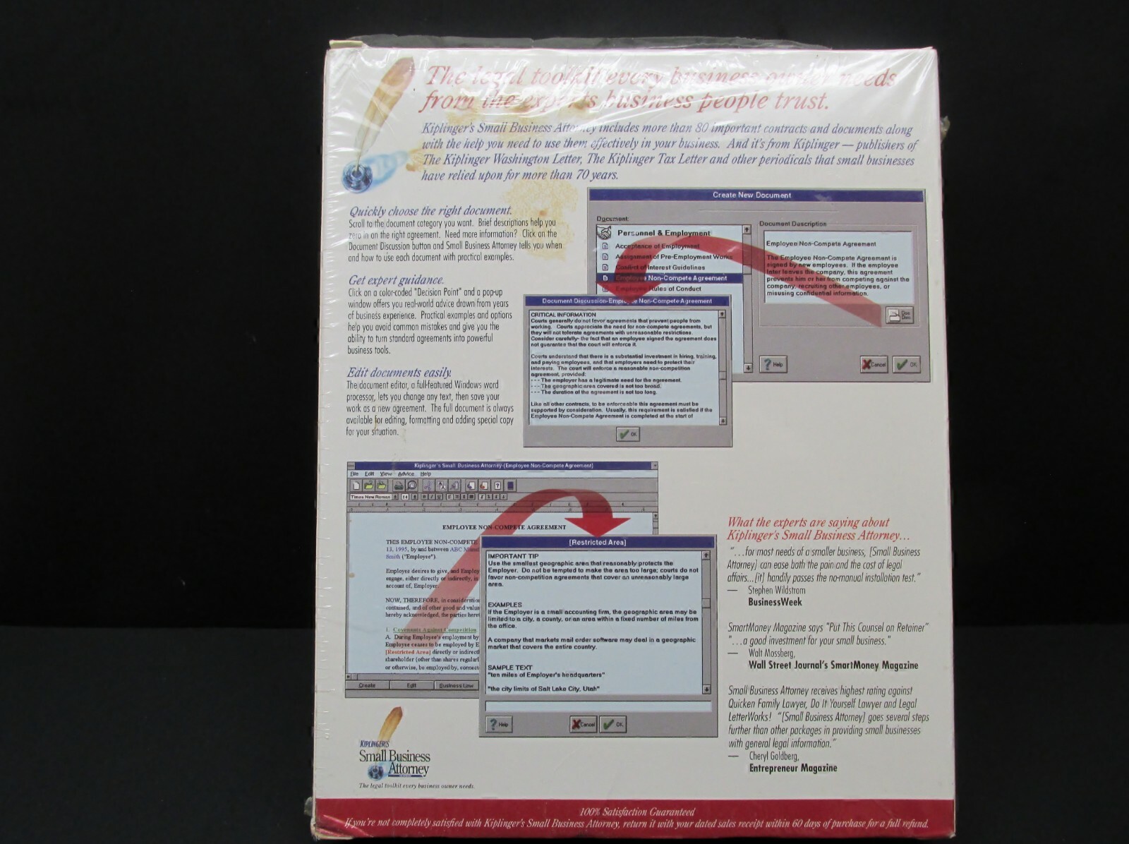 Kiplinger’s Small Business Attorney, IBM PC, 3.5″ Discs, W 3.1 / 95, NISWB