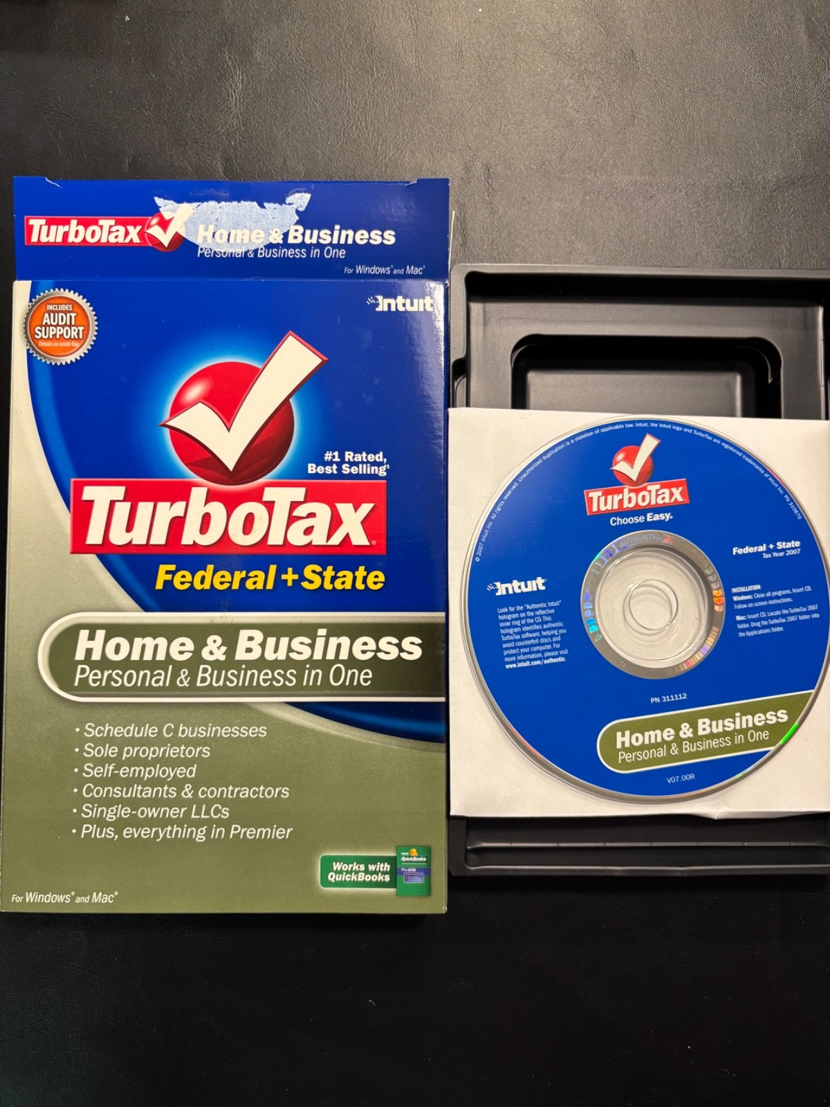 Intuit TurboTax 2007 Personal Home and Business In One for Windows and Mac