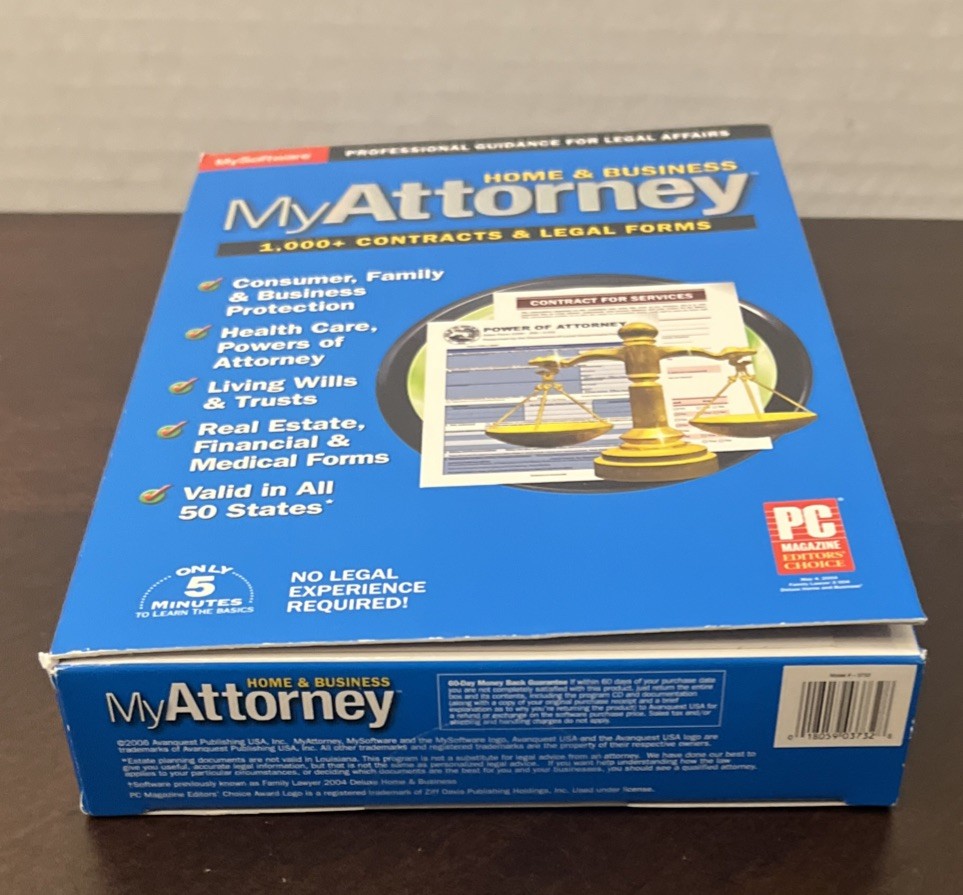 MySoftware Avanquest 2006 My Attorney Home & Business PC Professional Guidance