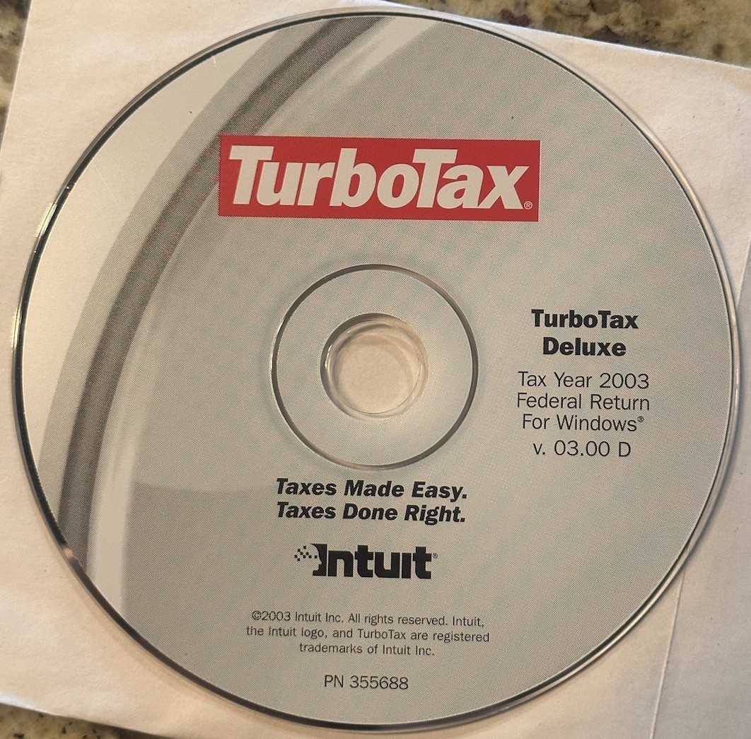 TurboTax Deluxe Federal Return Tax Year 2003 for Windows v. 03.00 D