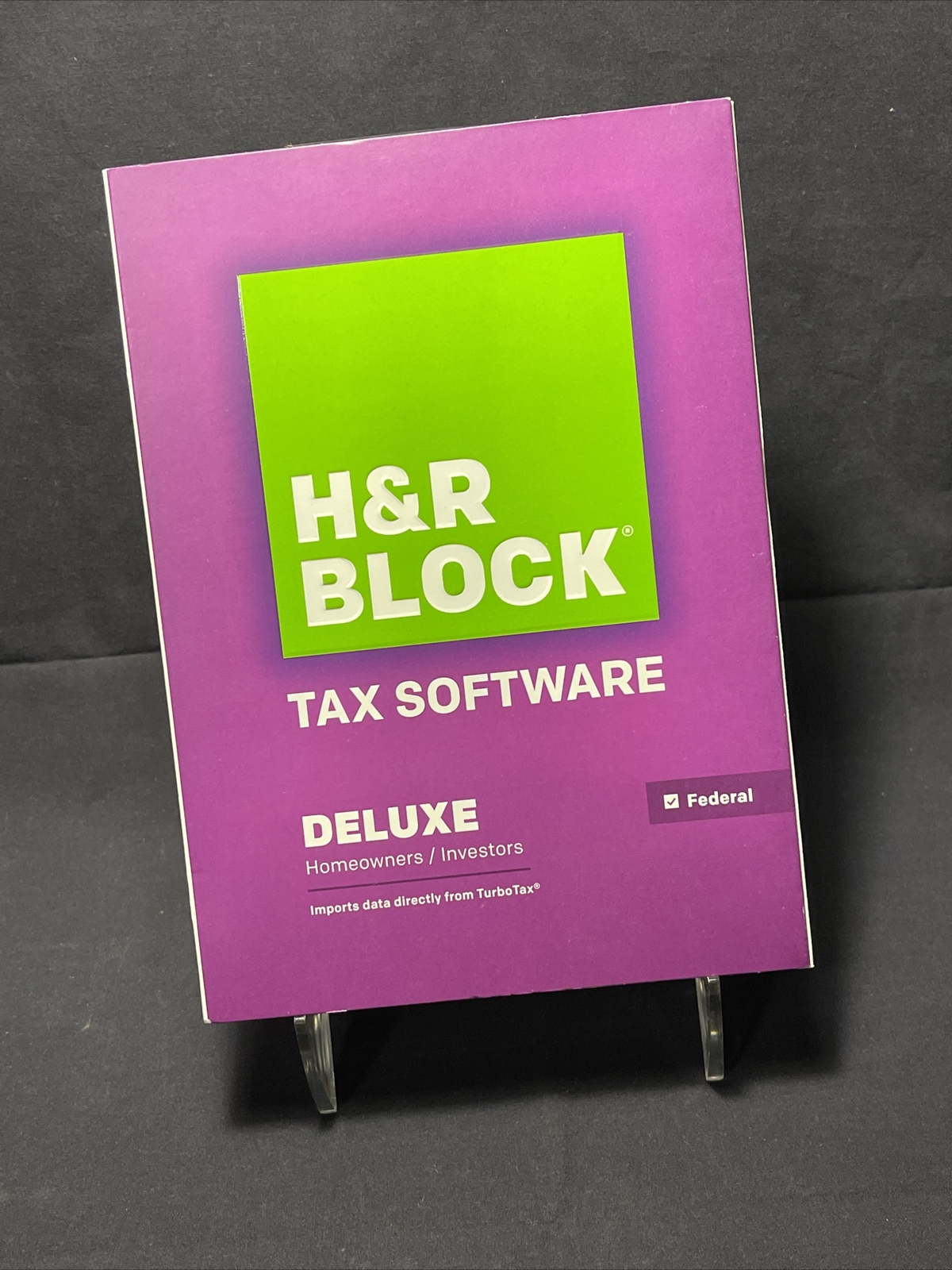 H&R Block 2014 Deluxe (Federal only) Imports Turbotax MINT DISC