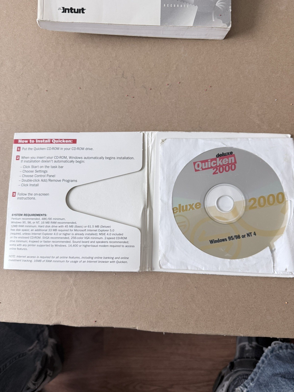 Suite Quicken Deluxe 2000 for Windows 95/98/NT Vintage Software