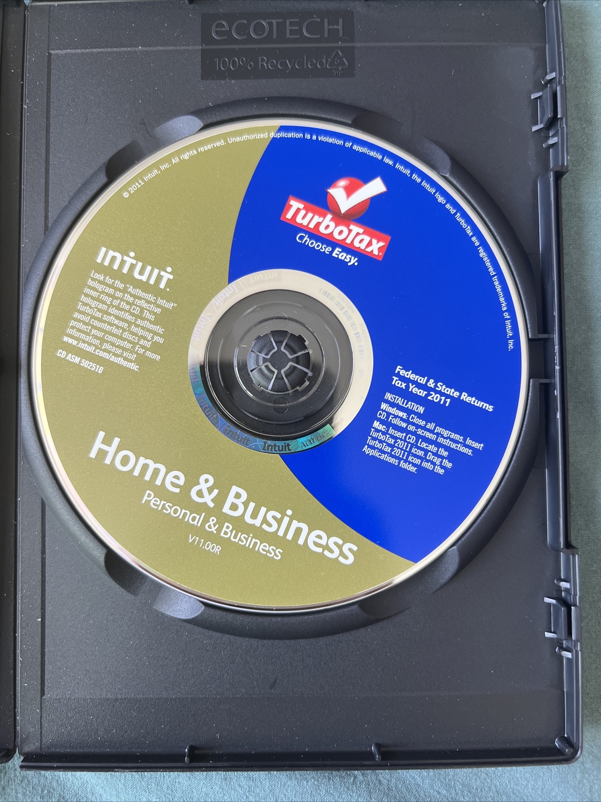 2011 TurboTax Home & Business Federal & State Returns + Federal E-File