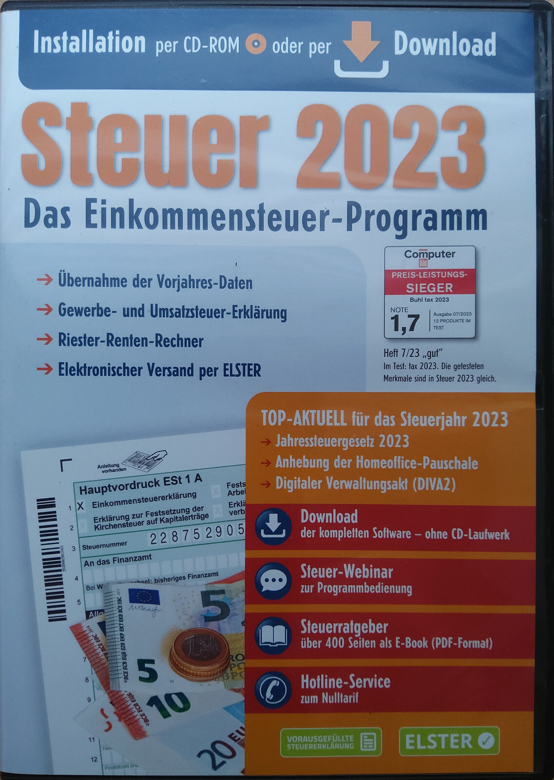 Aldi DVD Tax Software Tax Return Program by WISO with ELSTER + TOP/NEW