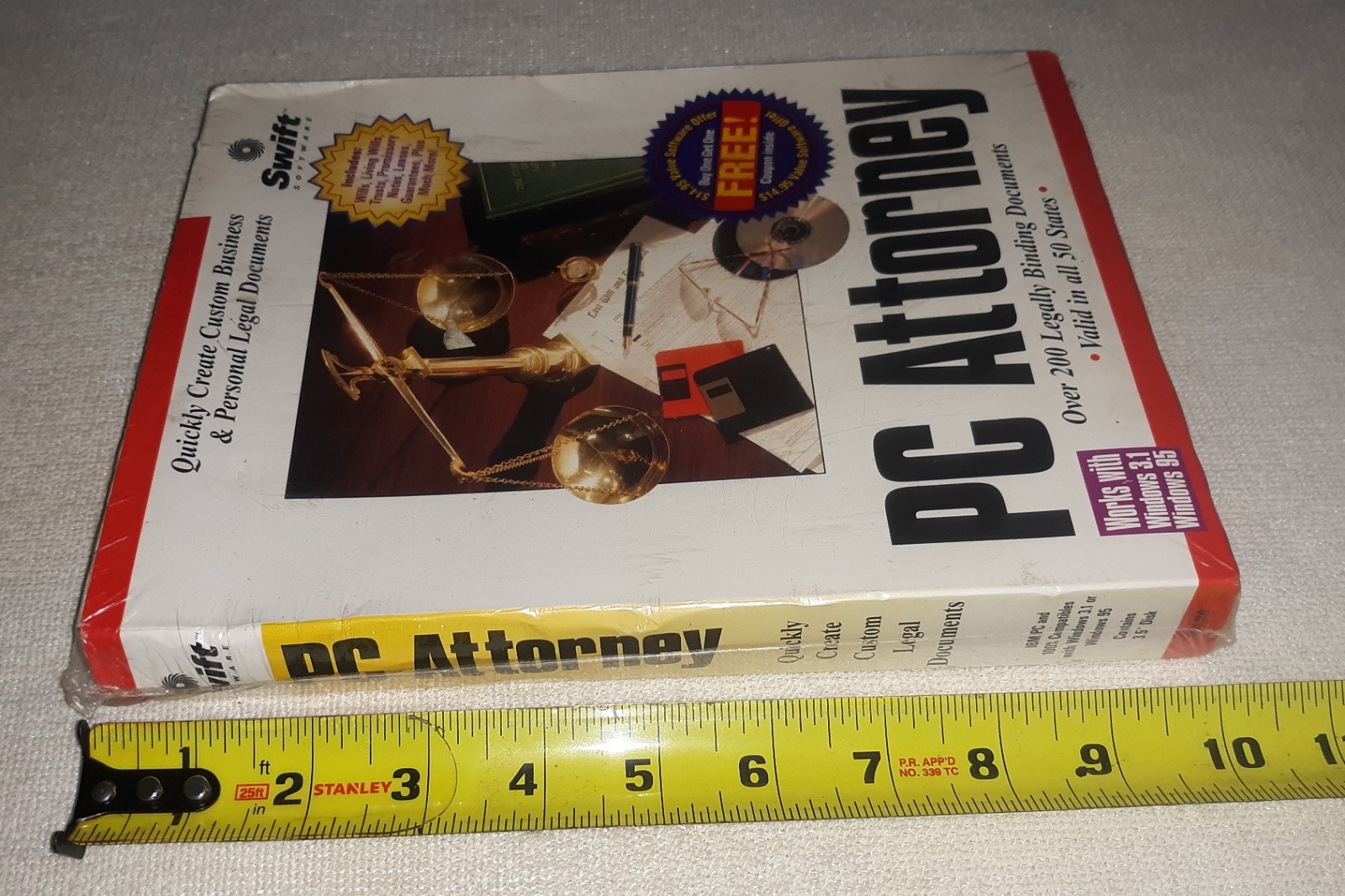 PC Attorney Legal Software Windows 95/3.1 Cosmi CD New Sealed – Vintage 1997