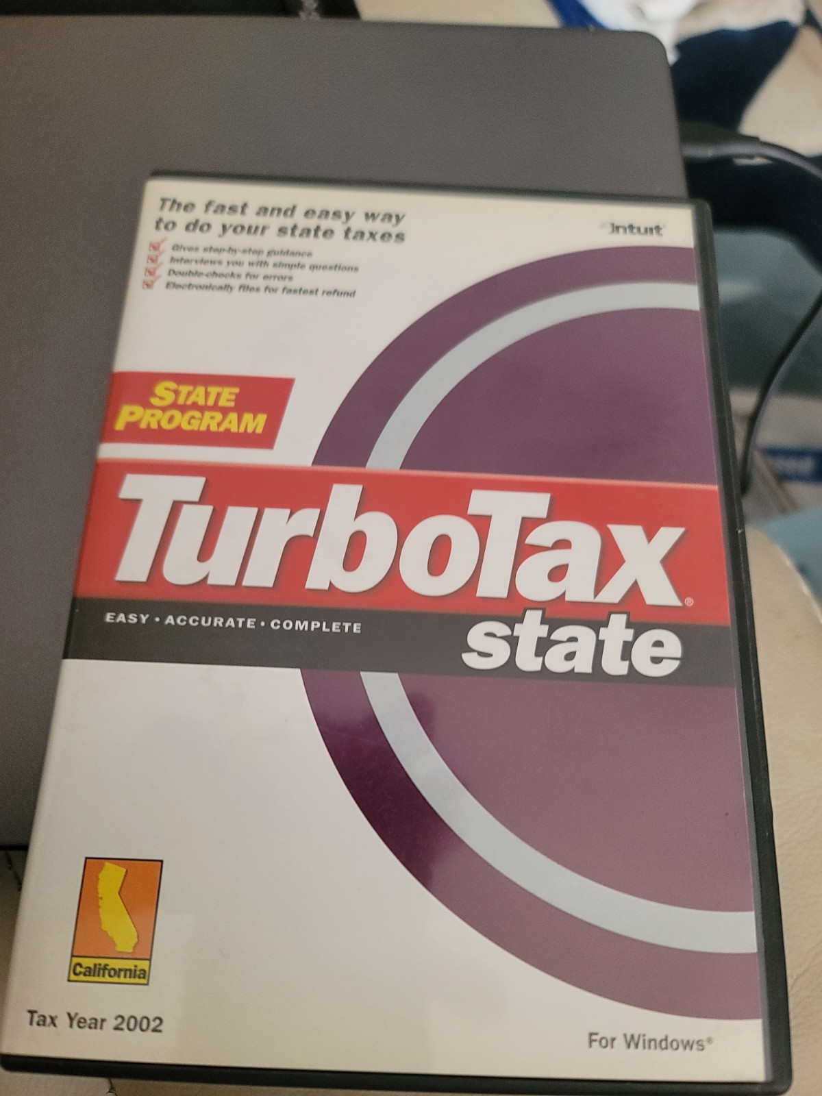 2002 Intuit TurboTax Deluxe Federal and California State For Windows