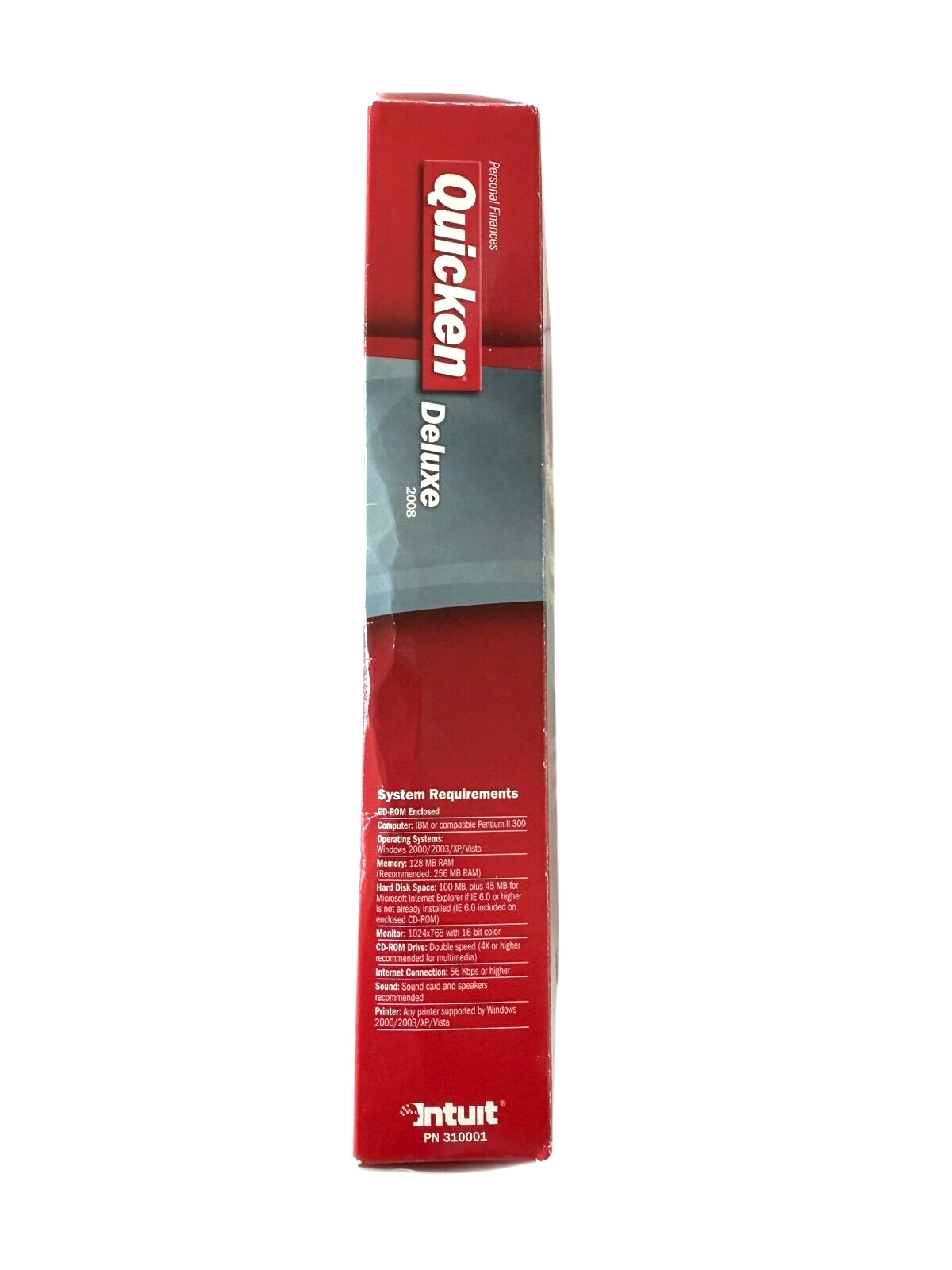 Intuit Quicken Deluxe 2008 For Windows ’00/’03/XP/Vista NOT for Win 10/11