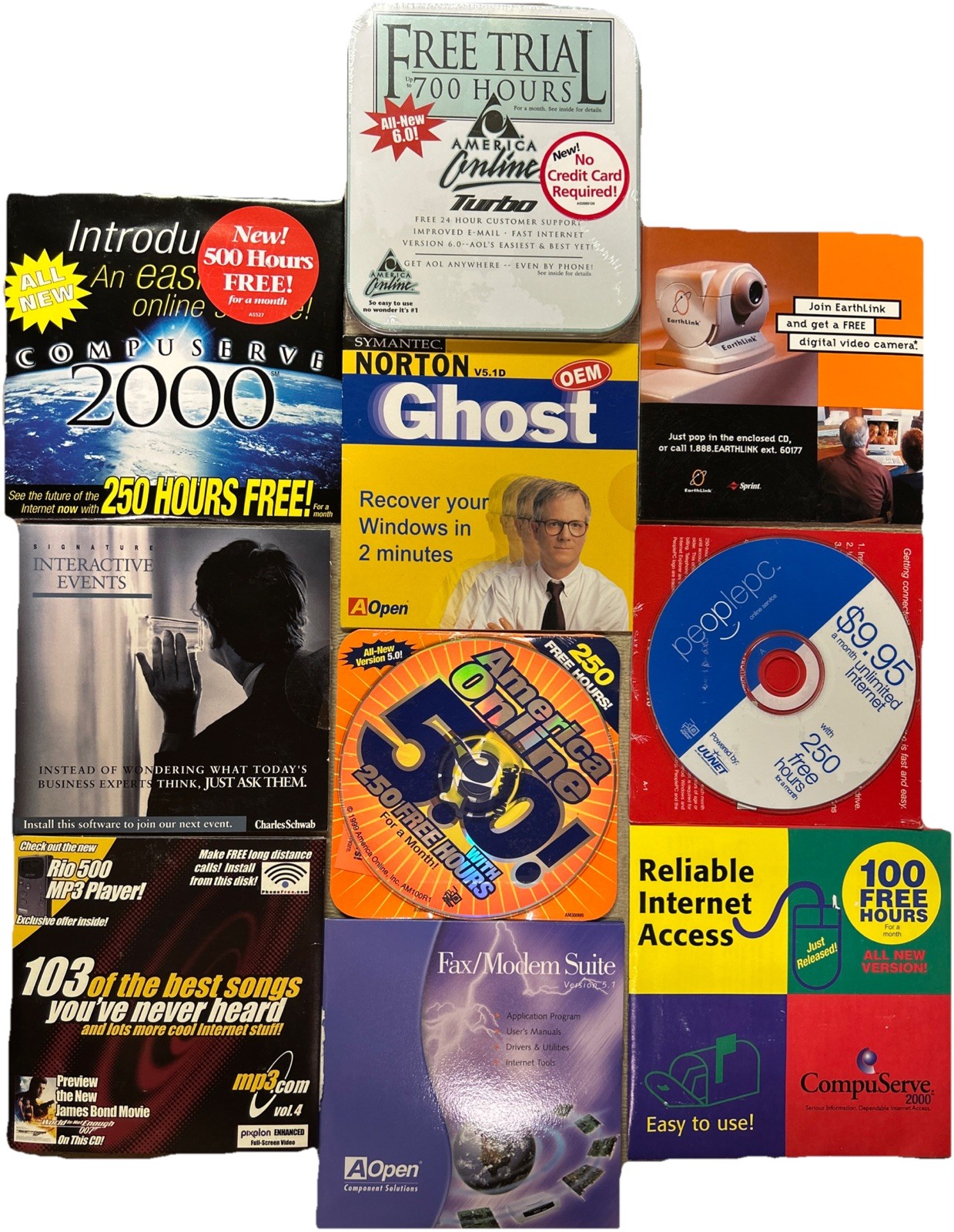 Lot of Various Financial/Modem/Turbo/MP3…. Software For Windows 95/98….