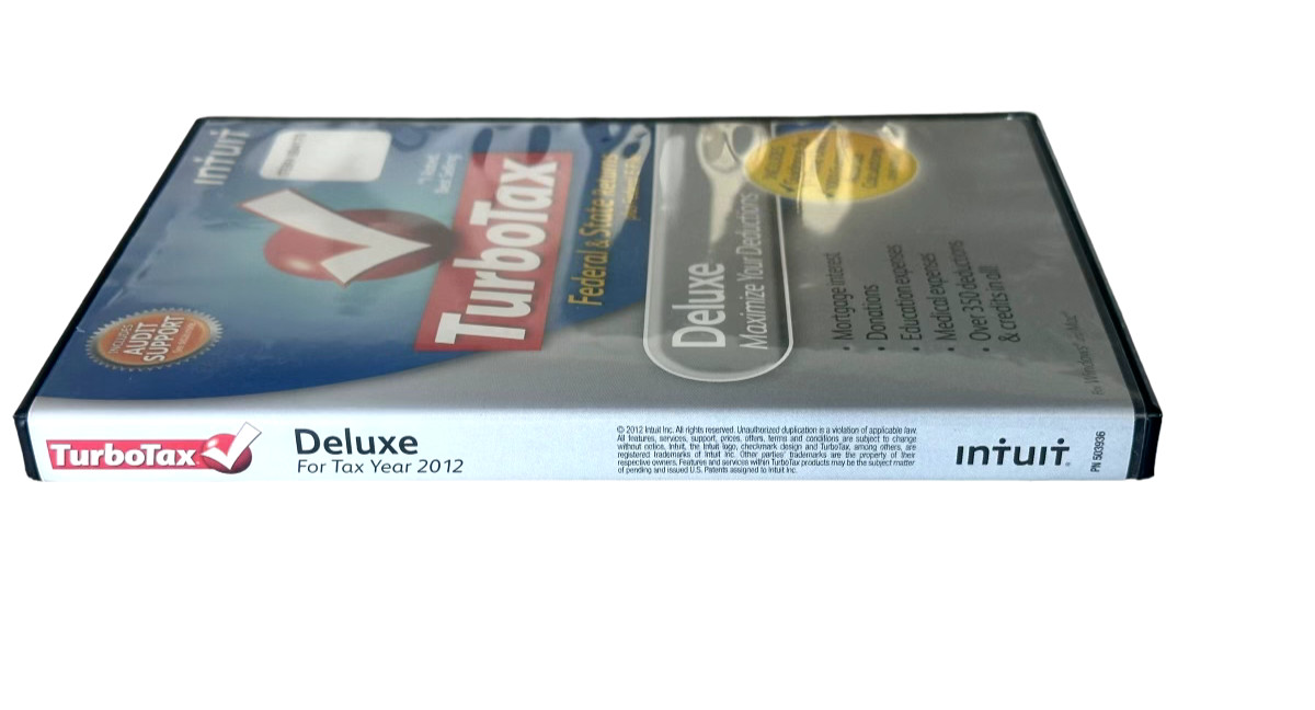 Intuit TurboTax Deluxe 2012 Federal & State Returns + E-File for Windows and MAC