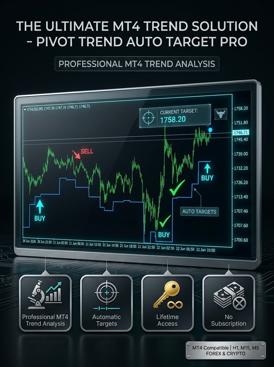 Pivot Trend Pro – Auto Target Indikator für MetaTrader 4 (MT4)