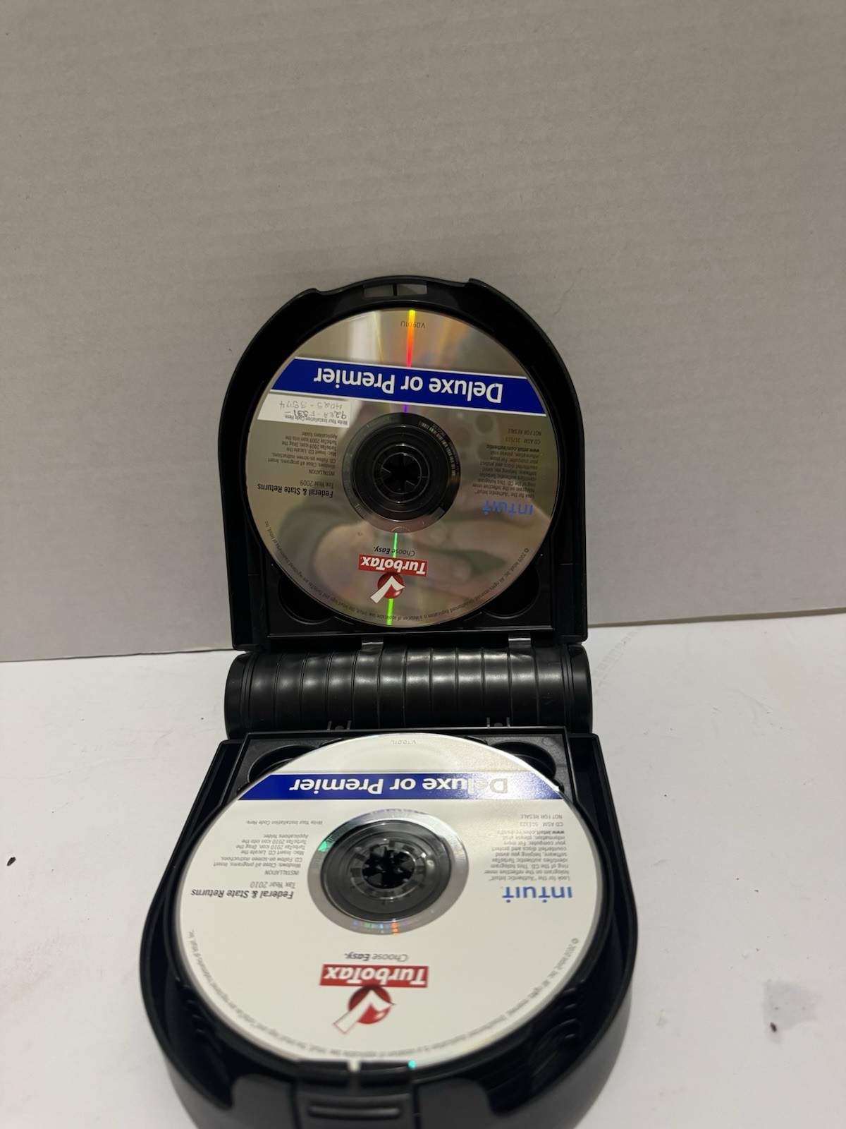 Intuit Turbo Tax Deluxe and Premier CD-ROM Lot With Y2k CD Case