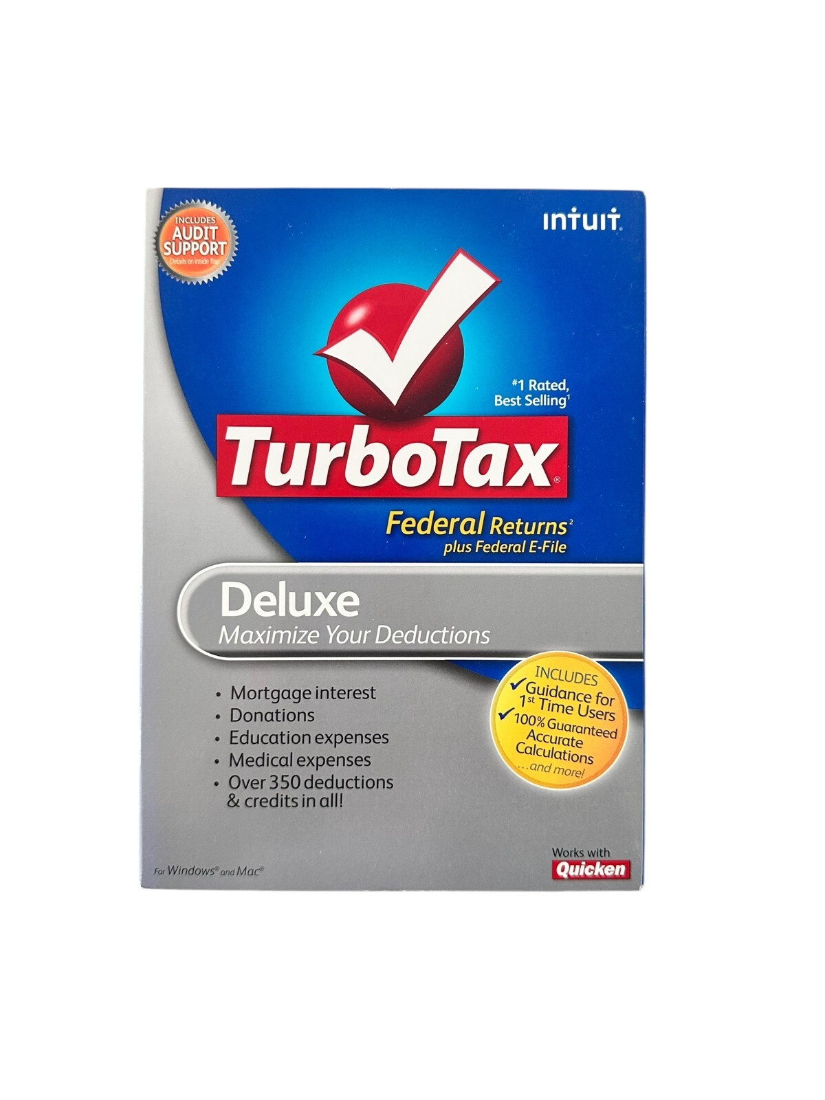 TurboTax Deluxe 2010 Federal Returns + Federal E-File for Windows & MAC