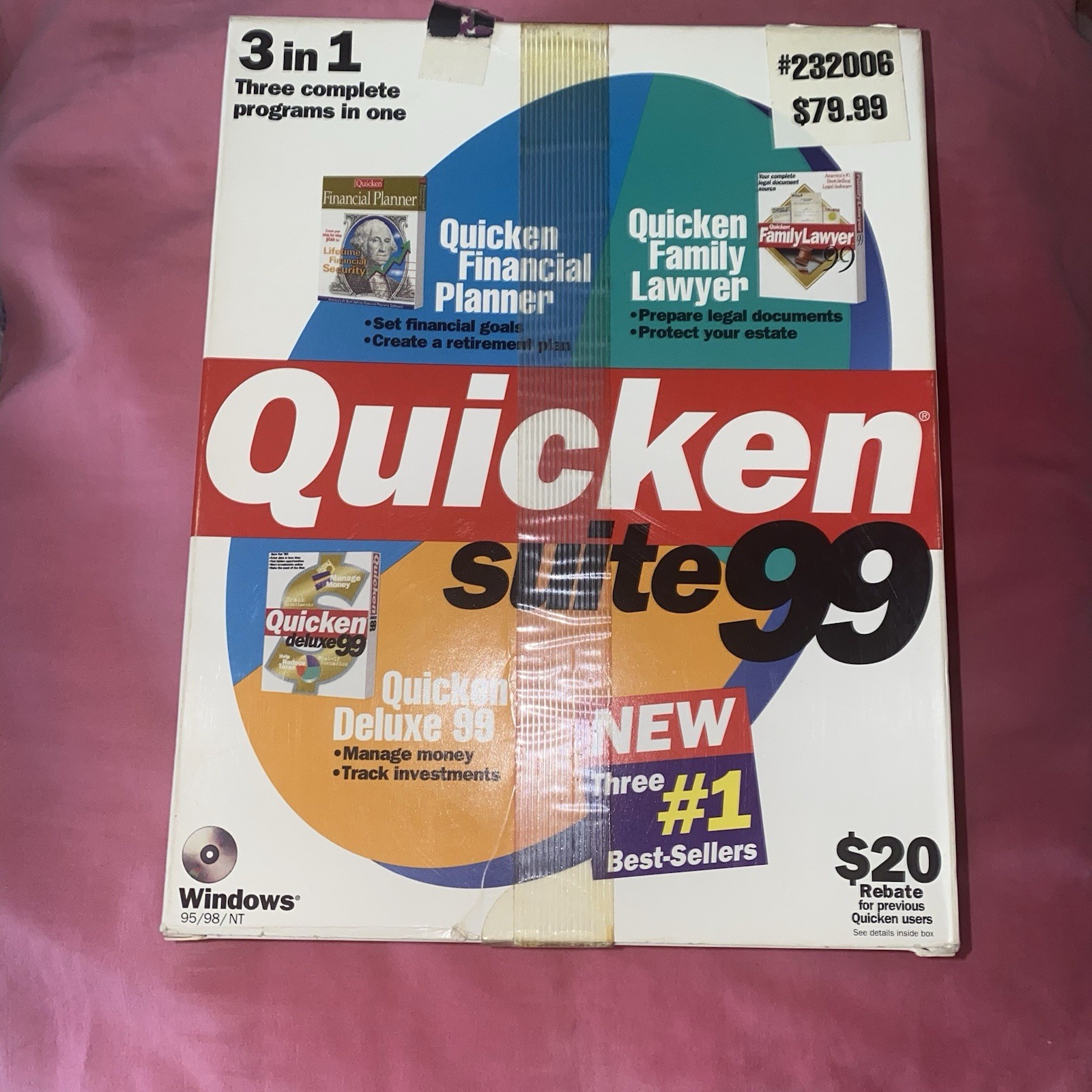 Quicken Suite 99 For Windows 95 / 98 / NT w/Family Lawyer & Financial Planner