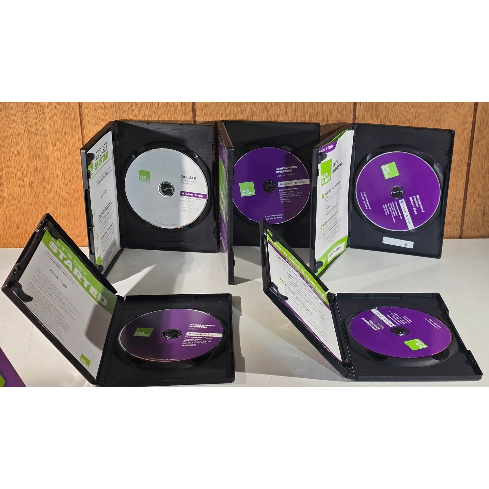 H&R Block Tax Software CD Lot 30+ Deluxe TaxCut Homeowners Investors 1999-2019