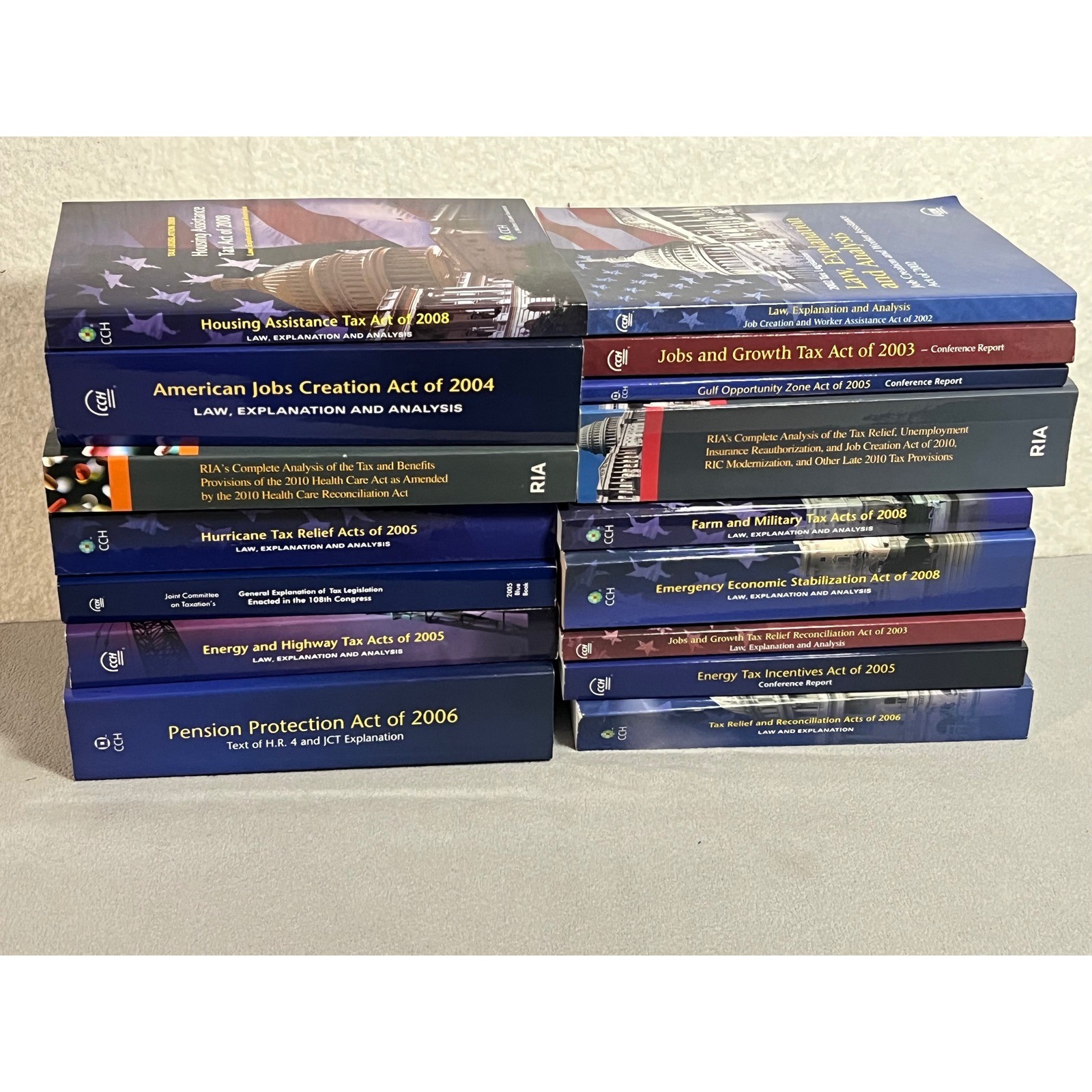 Collection of US Tax Law Explanation and Analysis Books 2000s Legislation