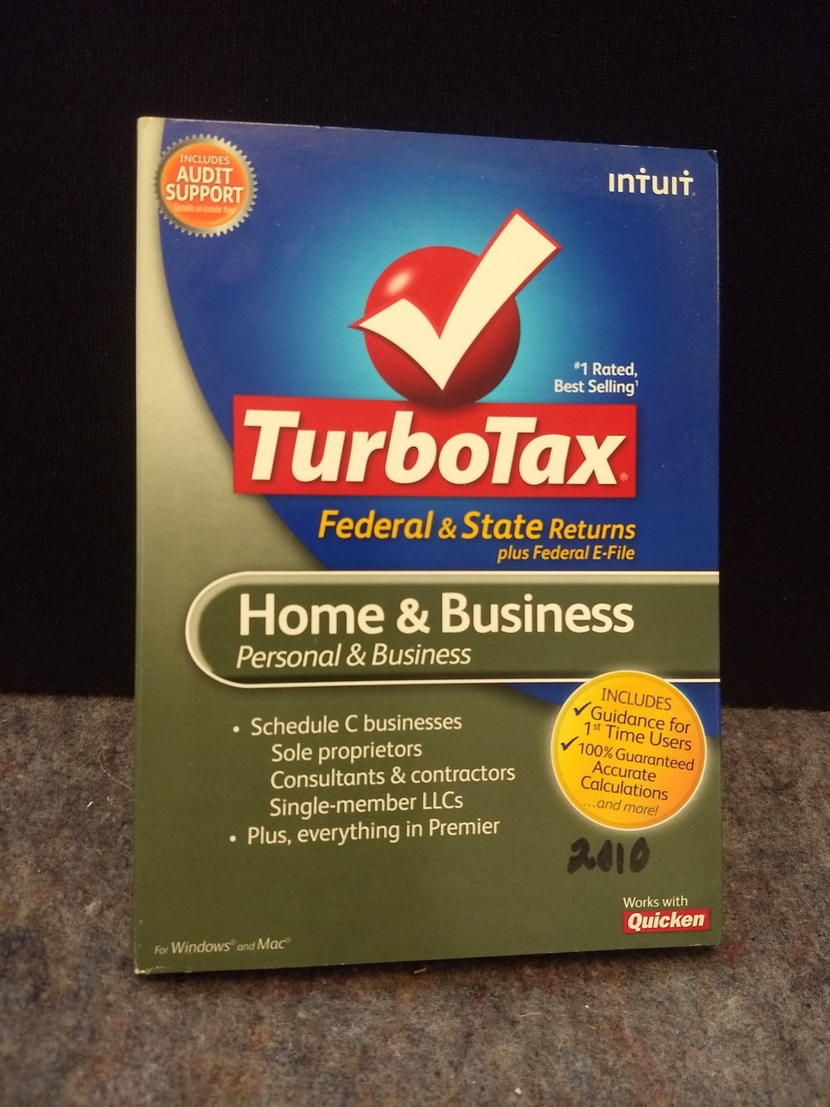 TurboTax Home & Business 2010 Federal State PC Mac CD New Sealed
