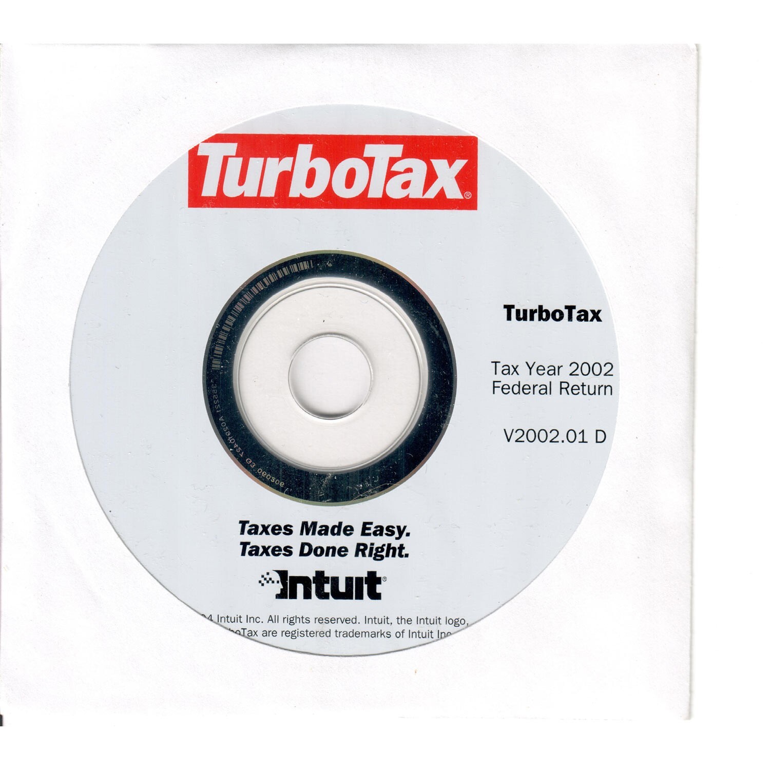 2002 TurboTax Federal Return V2002.01 D + Multi State Return V2002.00i D 2 CDROM