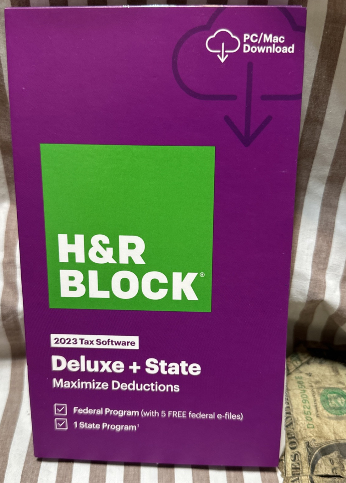 2023 H&R Block Tax Software Deluxe w State 2023 PC MAC Download Key turbotax