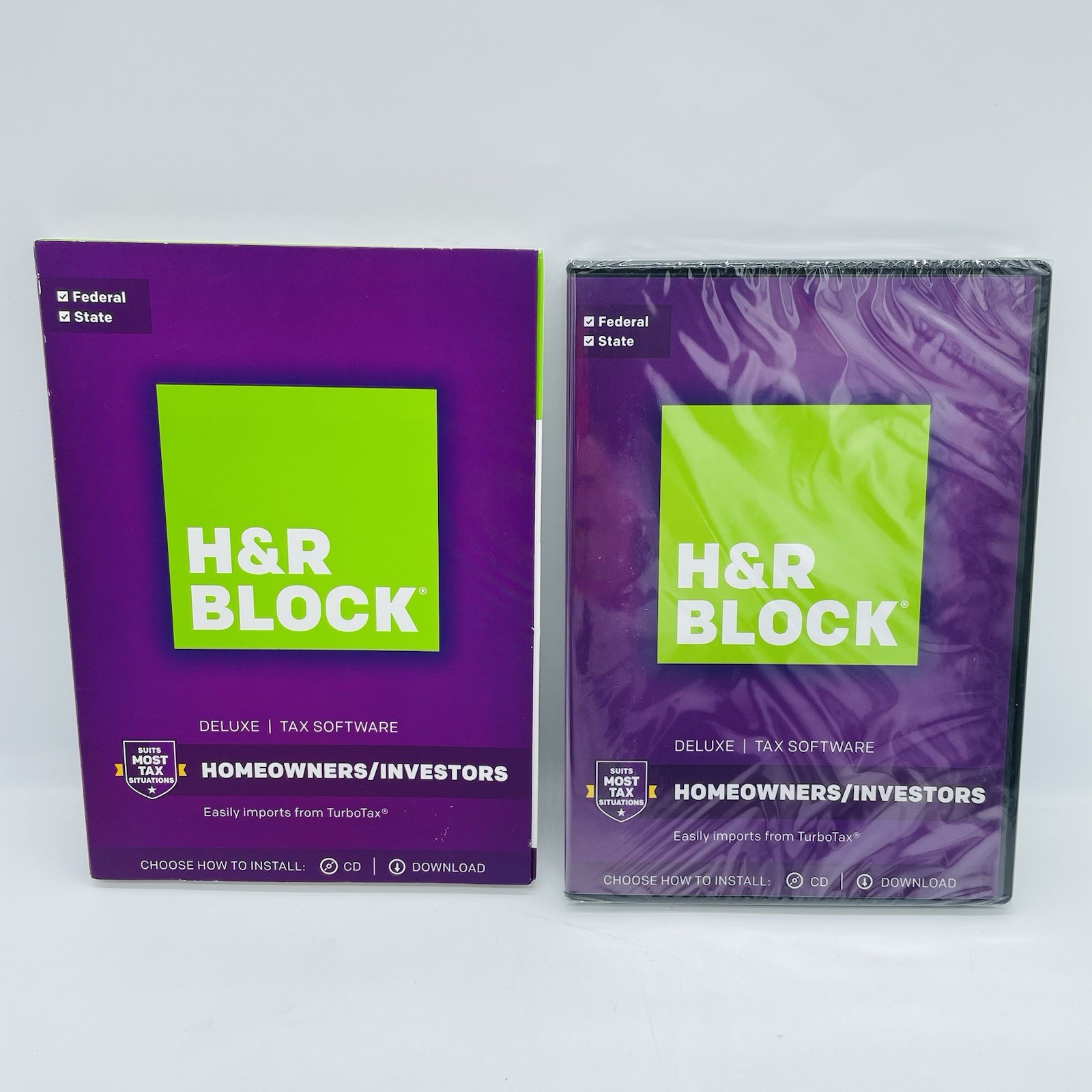2017 H&R Block DELUXE Homeowners / Investors Federal & State (PC & Mac) SEALED