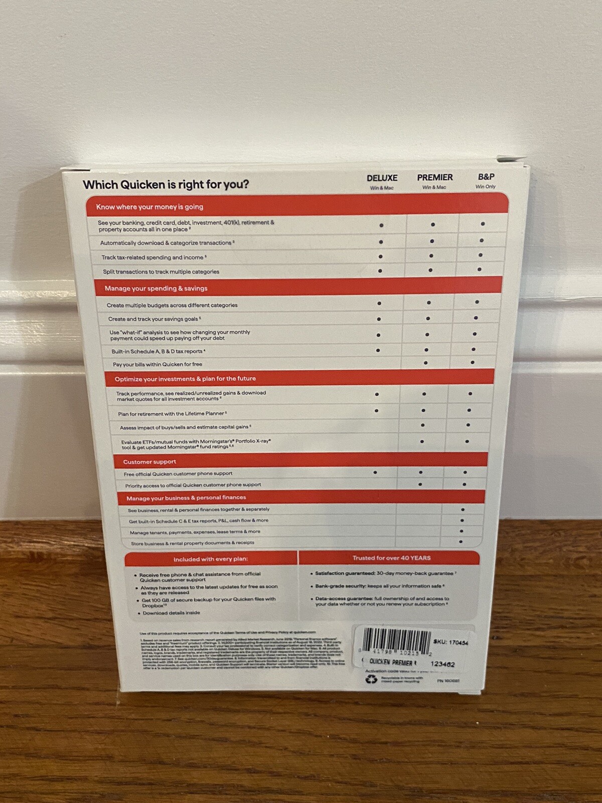 Quicken Classic Premier – 1 Year Subscription (Windows/Mac) [Key Card] Software