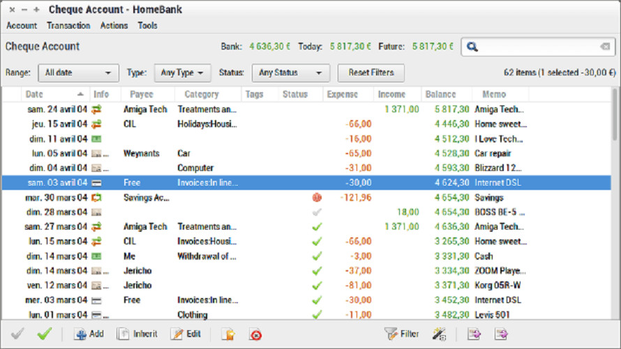 HomeBank Personal Finance software for Accounting, Budgeting, Expense Track USB