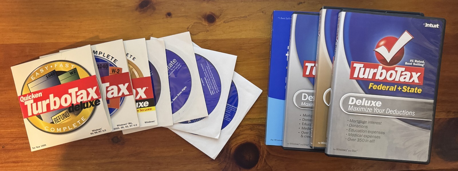 TurboTax Federal Returns for Windows – Set of Various Years between 1999 & 2016