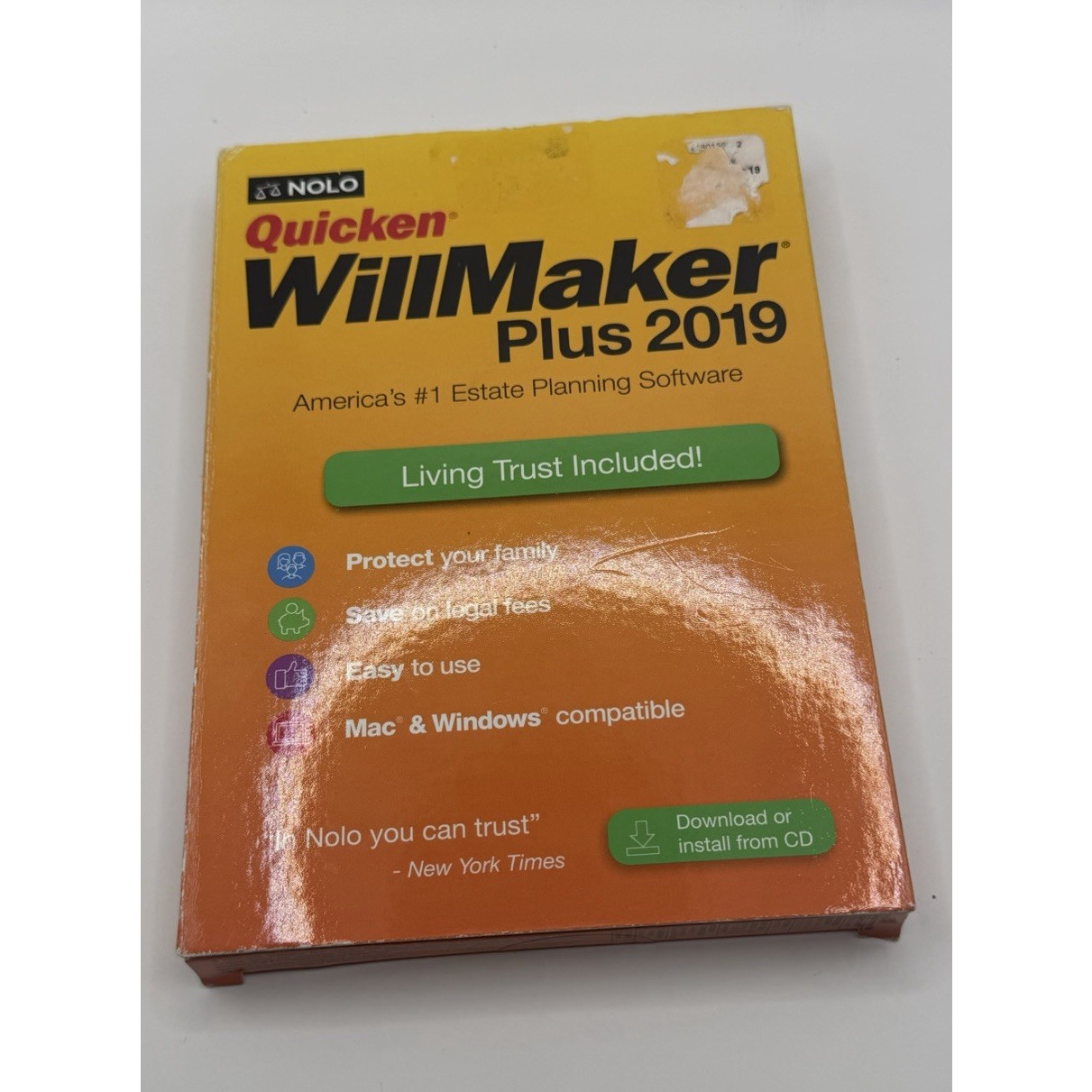 Nolo Quicken WillMaker Plus 2019 Home Legal Software CD Mac/Windows English