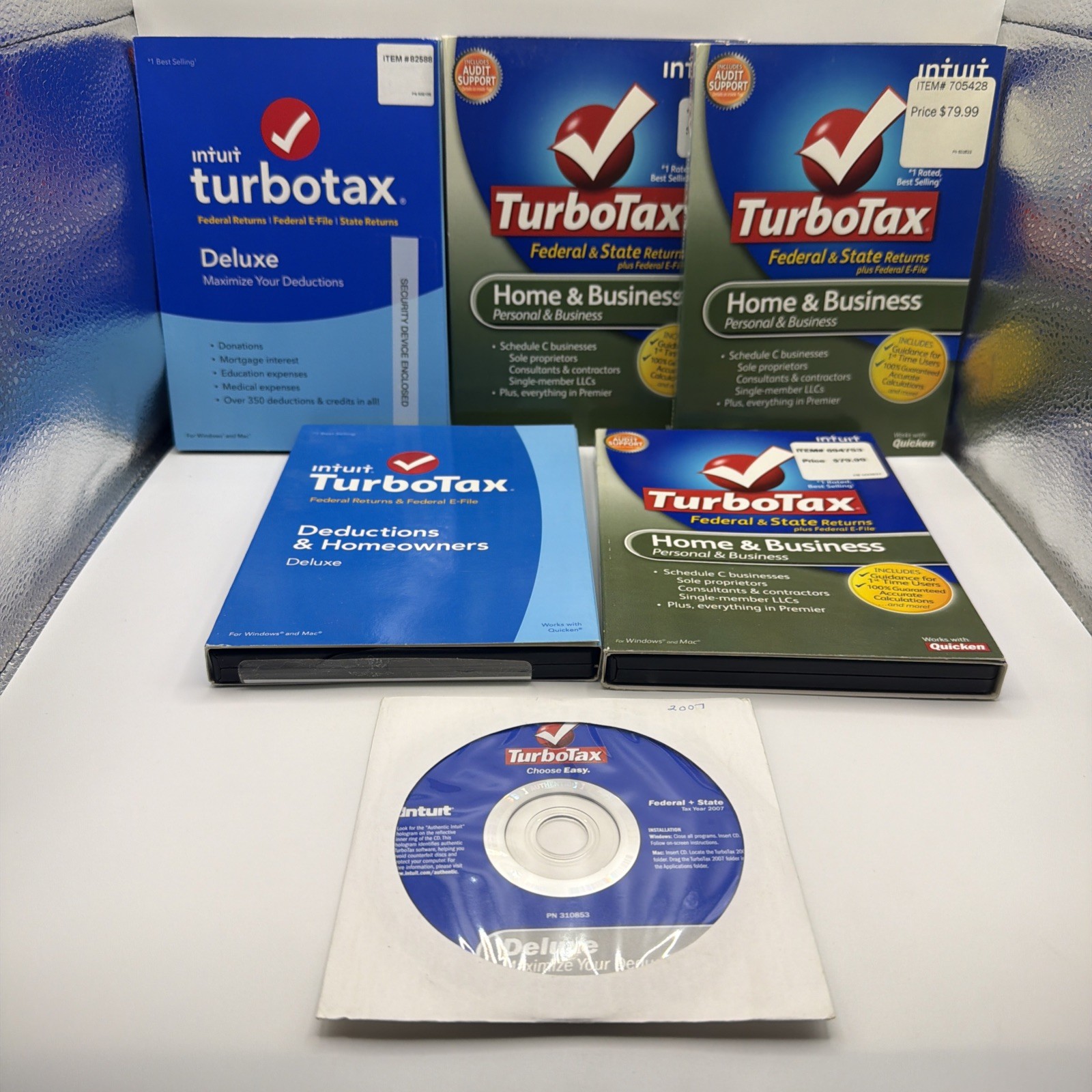 Assorted Turbo Tax Deluxe Federal State Deduction Maximizer Homeowners Business