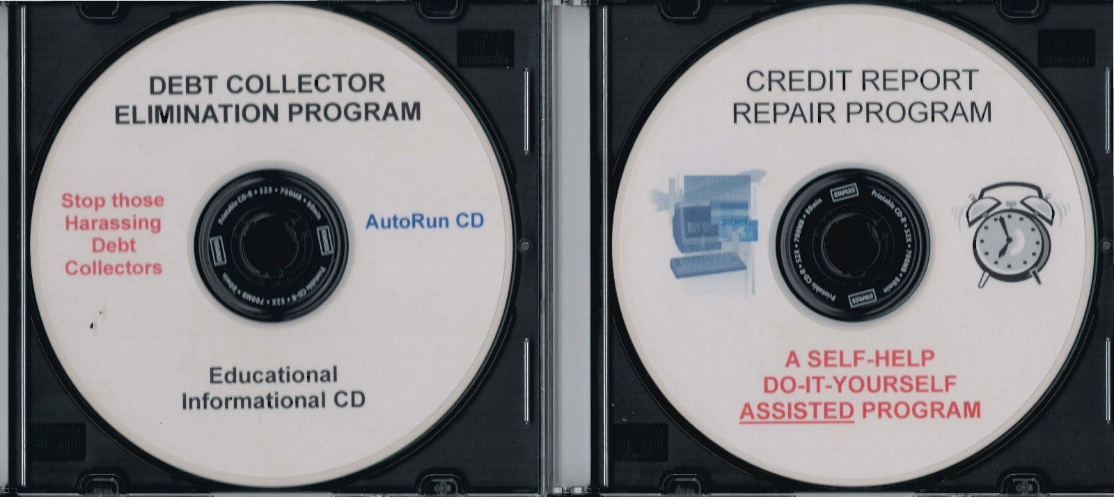 Dual CD Credit Report Repair / Debt Collector Elimination Program CD’s