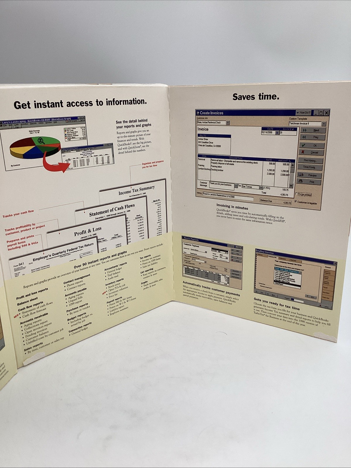 Quicken Financial Solutions Intuit QuickBooks 99 Accounting Software Windows