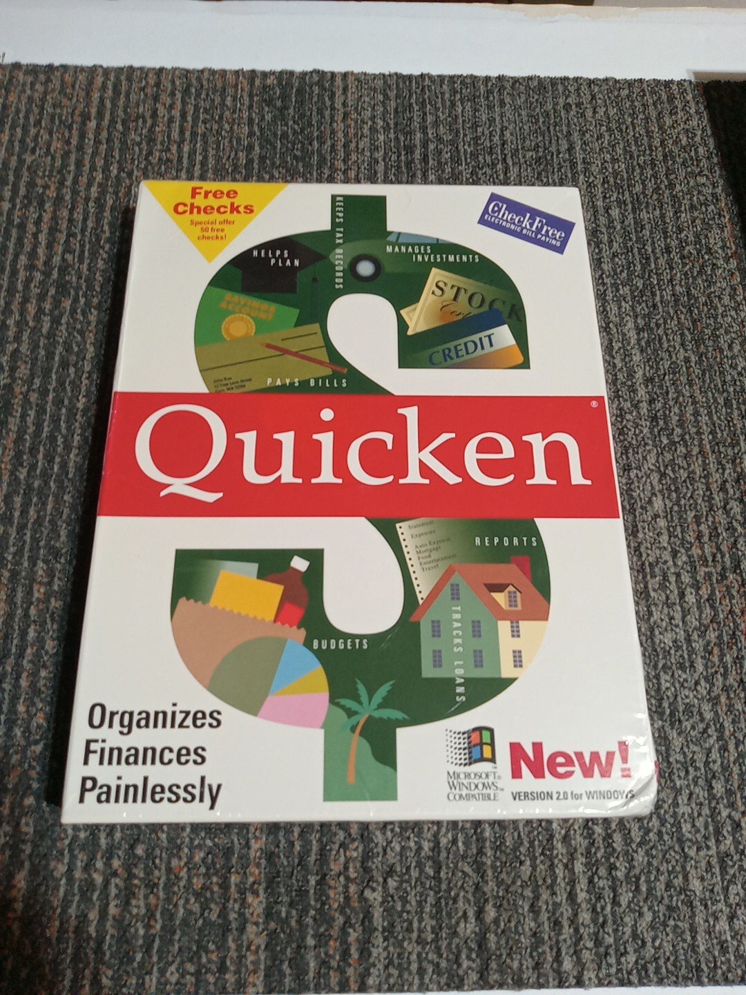 NEW SEALED VTG Intuit Quicken 6 for DOS Accounting Bookkeeping Personal Finance