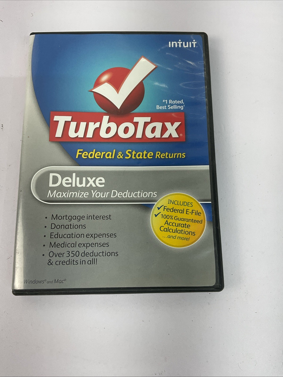 TurboTax Deluxe Federal & State Returns Tax Year 2009 for Windows & MAC