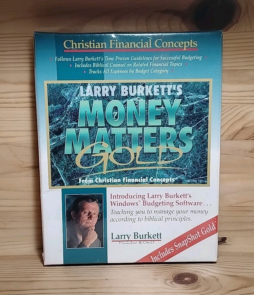 Rare Larry Burkett’s Money Matters Software Snapshot Gold Edition SEALED CD-ROM