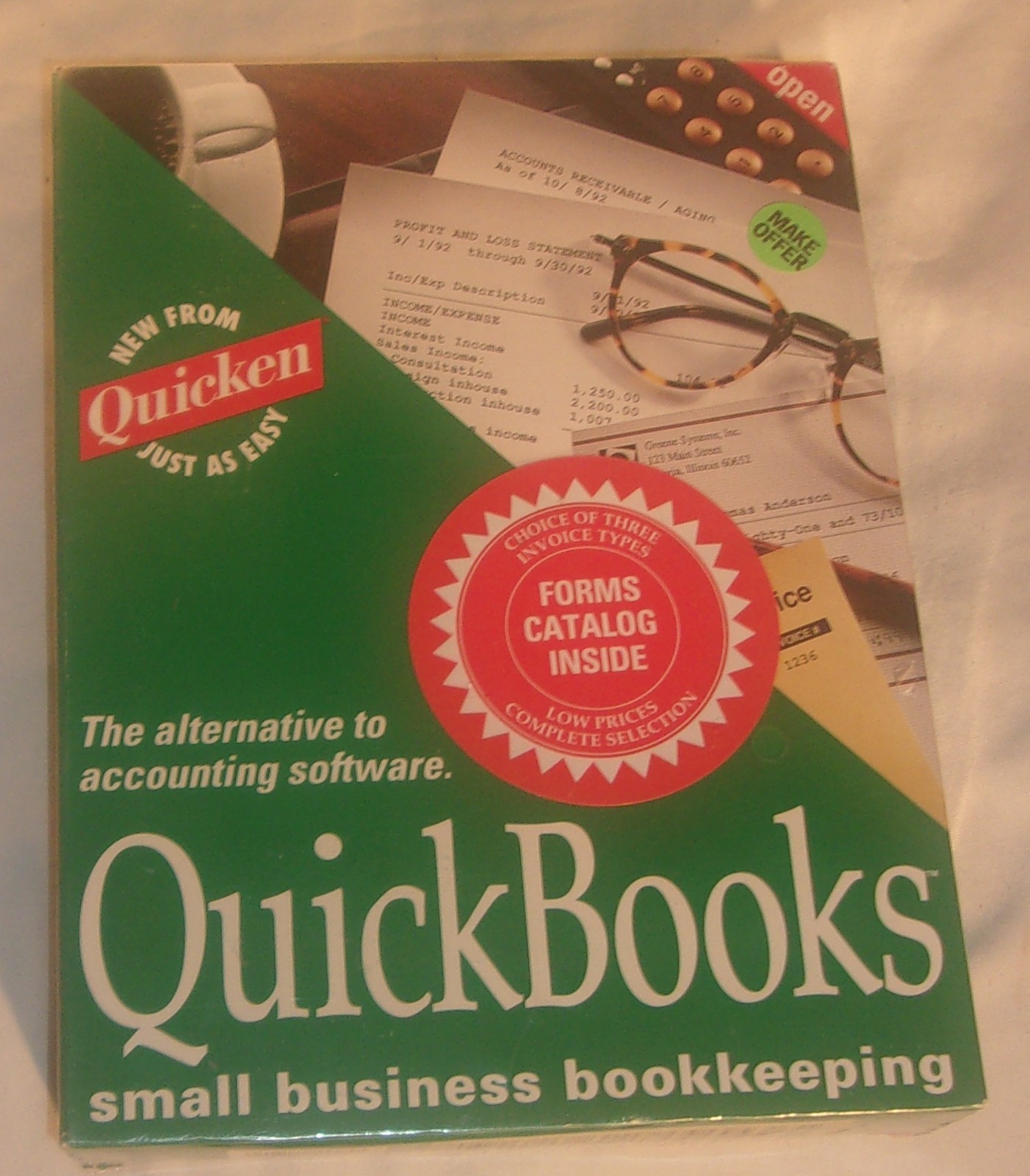 VINTAGE QUICKEN QUICK BOOKS WITH FORM CATALOGS NEW SEALED